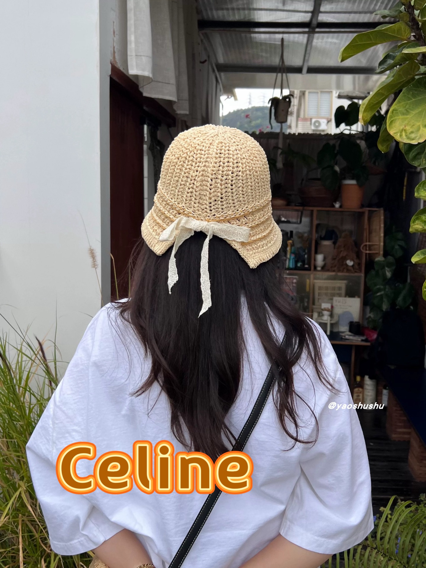  塞琳celine2025年新款时尚渔夫帽女夏季百搭草帽编织防晒帽子