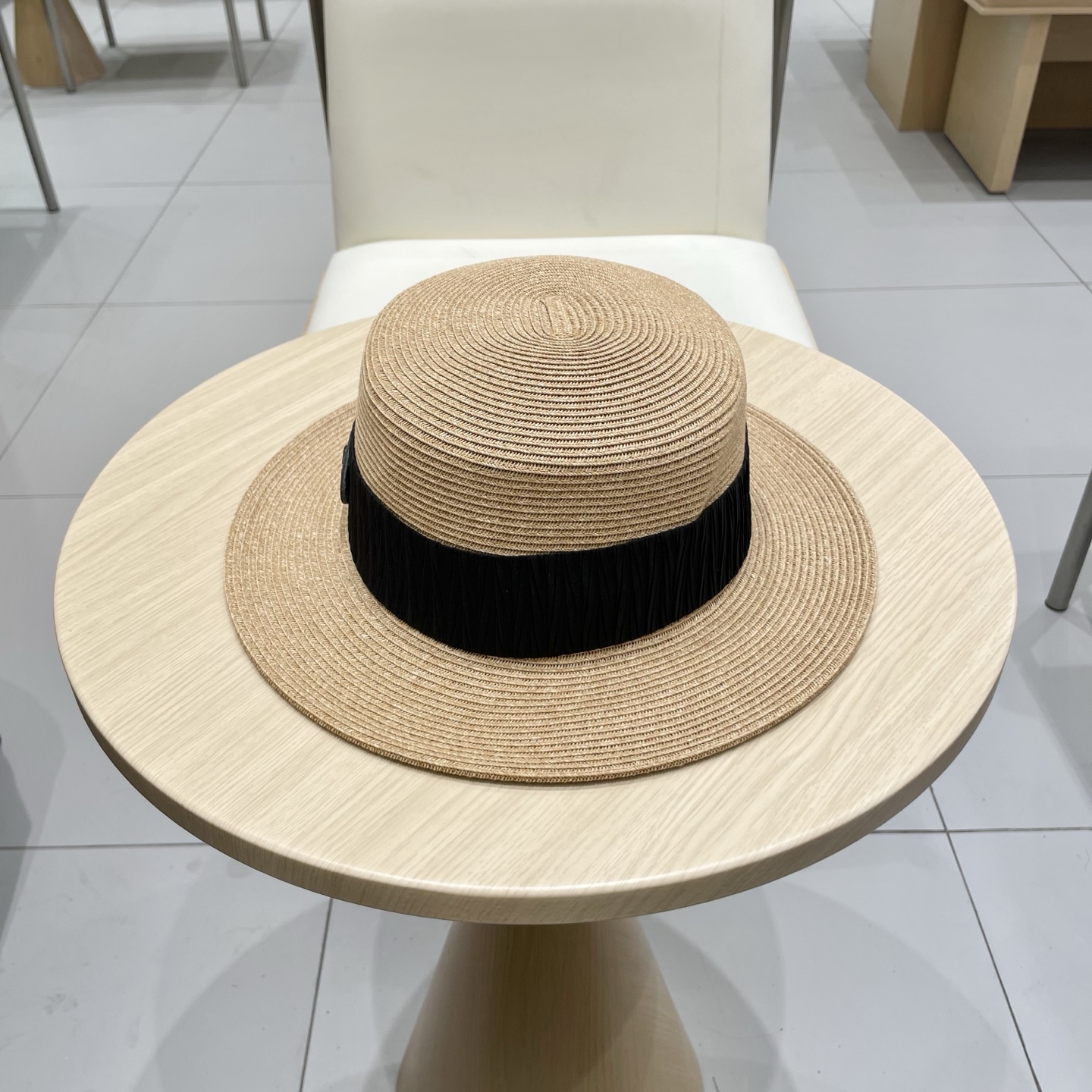  Gucci古奇新款平顶礼帽，细辫草帽子，头围57cm