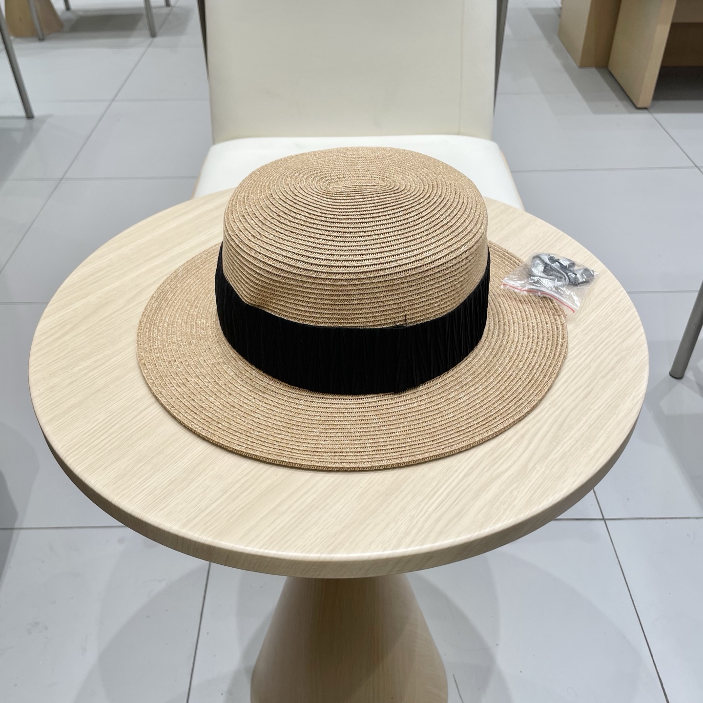  Gucci古奇新款平顶礼帽，细辫草帽子，头围57cm