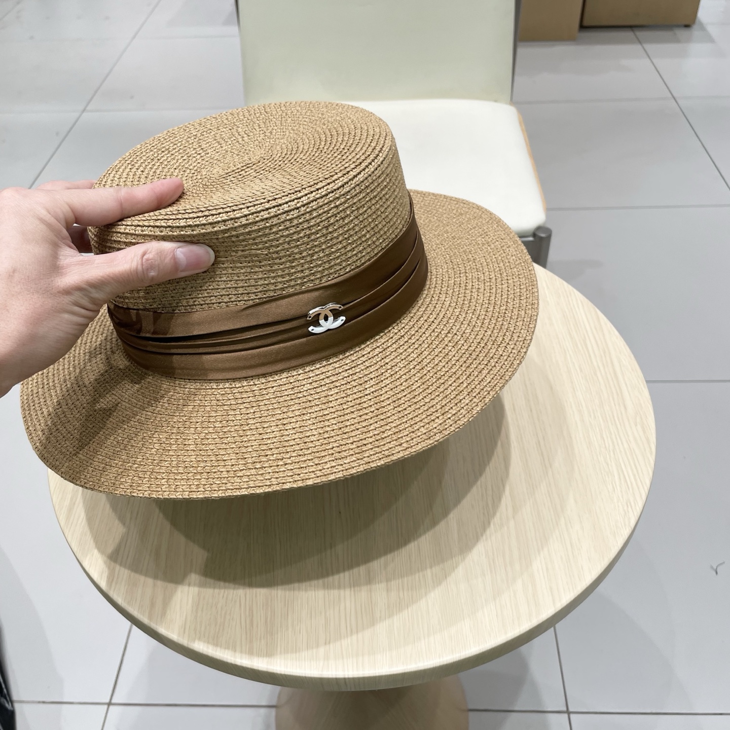 Chanel香奈儿新款草帽，名媛风遮阳帽，头围57cm