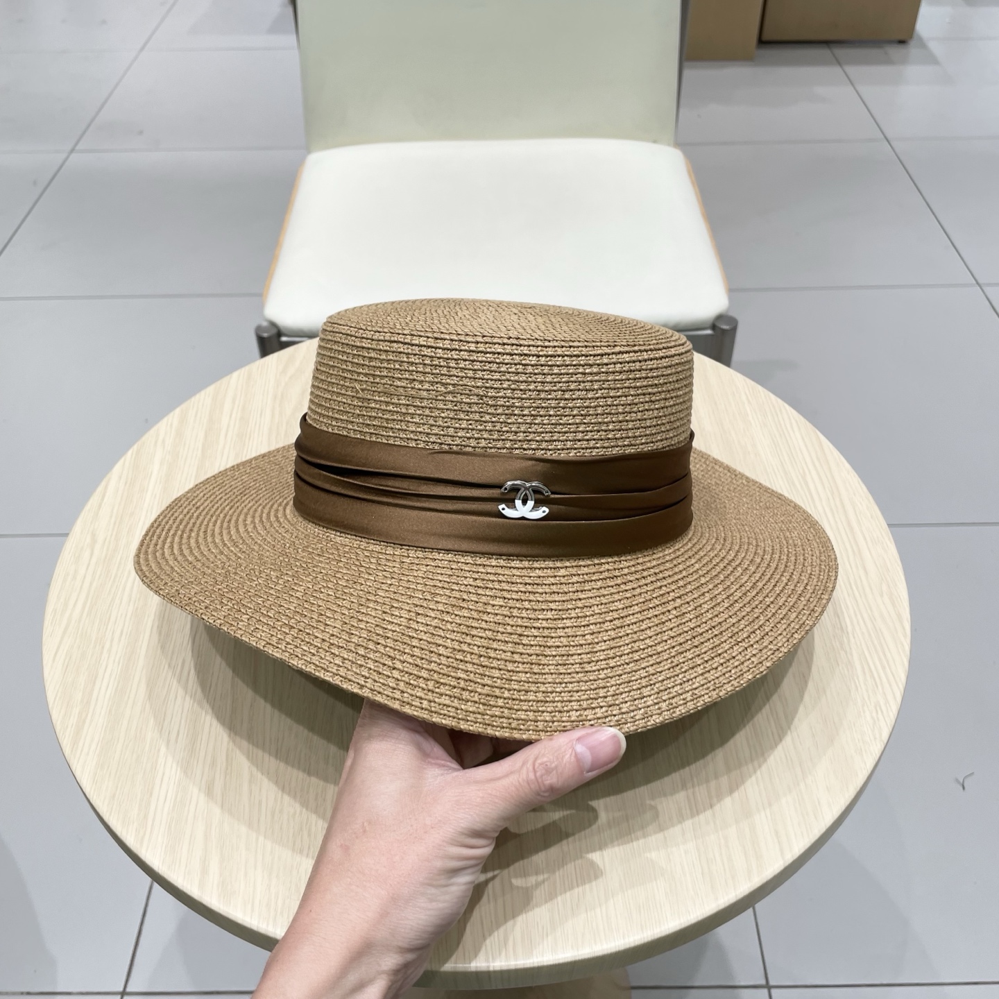  Chanel香奈儿新款草帽，名媛风遮阳帽，头围57cm