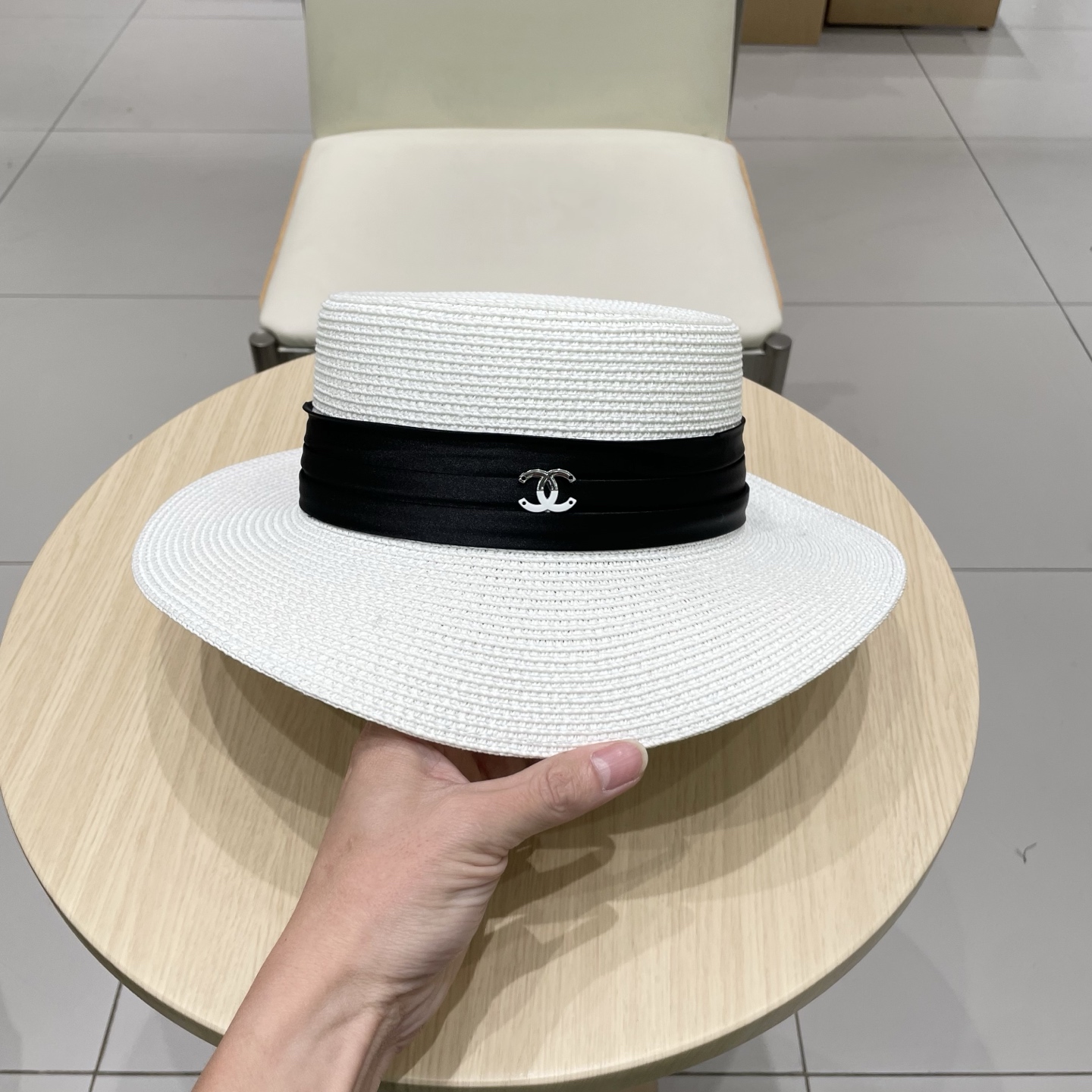 Chanel香奈儿新款草帽，名媛风遮阳帽，头围57cm