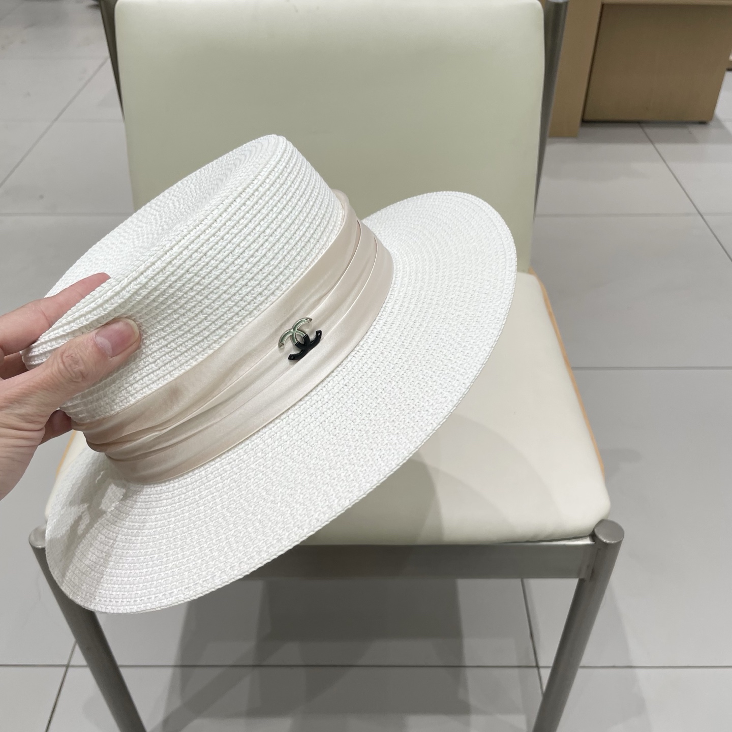  Chanel香奈儿新款草帽，名媛风遮阳帽，头围57cm