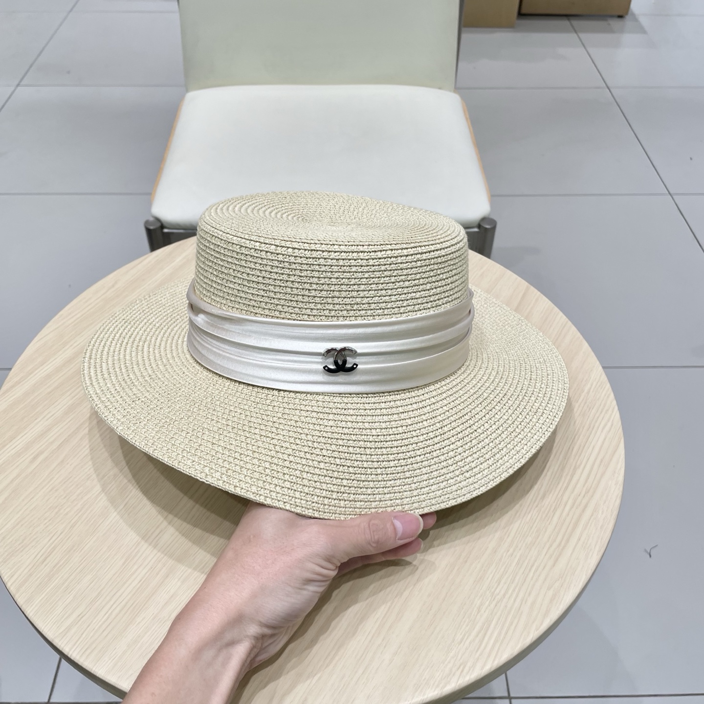  Chanel香奈儿新款草帽，名媛风遮阳帽，头围57cm