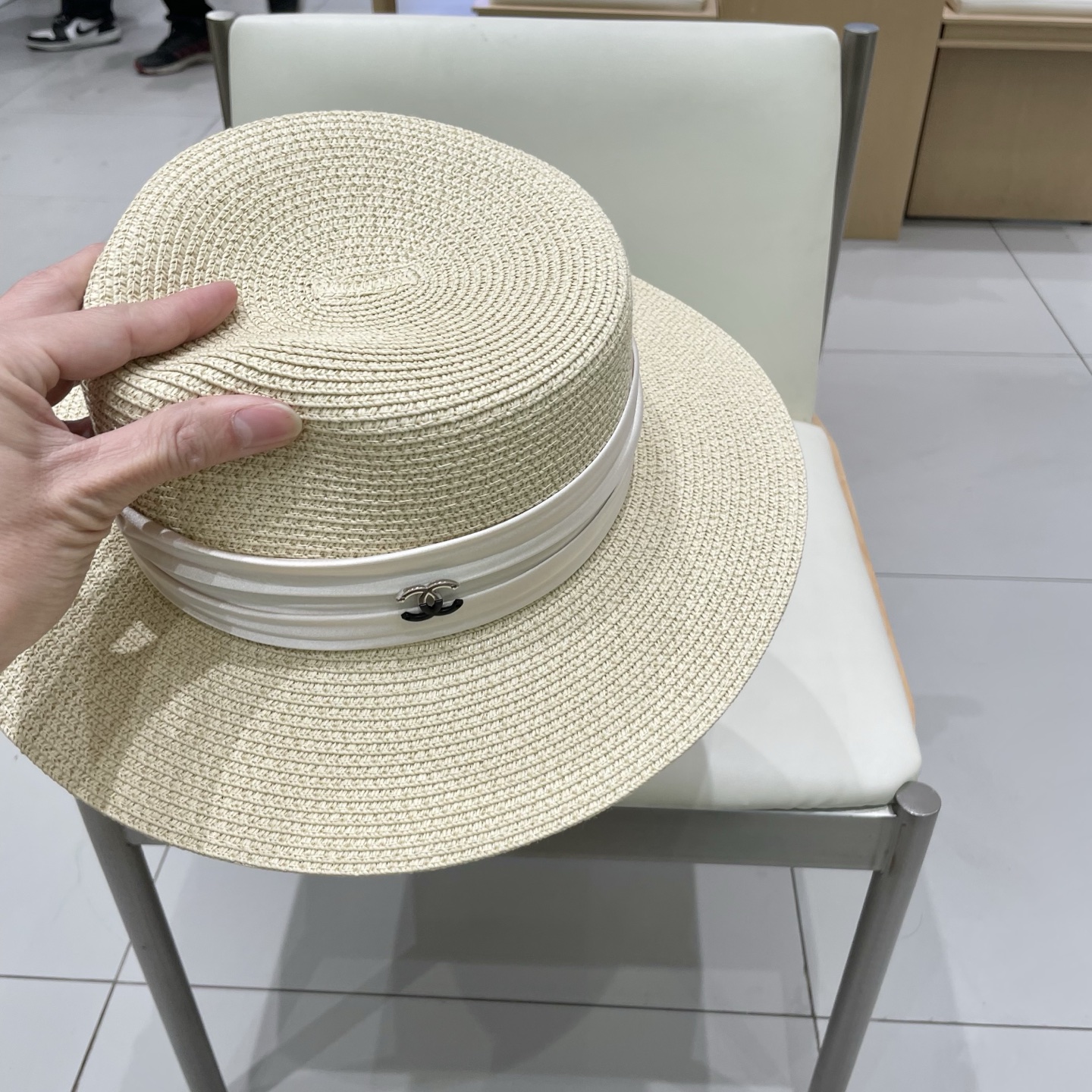  Chanel香奈儿新款草帽，名媛风遮阳帽，头围57cm