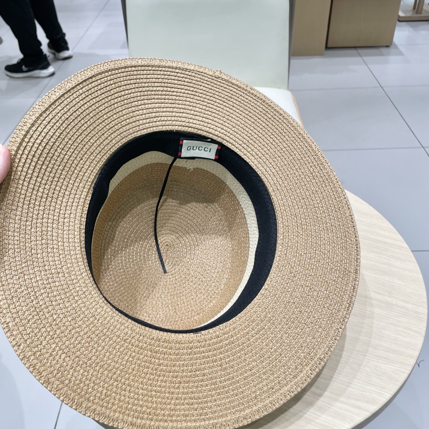  gucci古奇新款平顶草帽，高级定制，名媛风，细节待上，夏季防晒防紫外线，出行必备，百搭好看