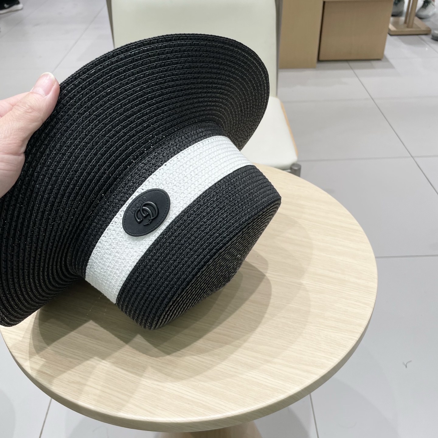  gucci古奇新款平顶草帽，高级定制，名媛风，细节待上，夏季防晒防紫外线，出行必备，百搭好看