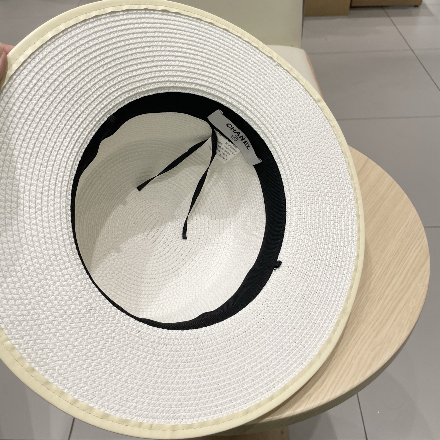  Chanel香奈儿平顶草帽，礼帽，头围57cm
​