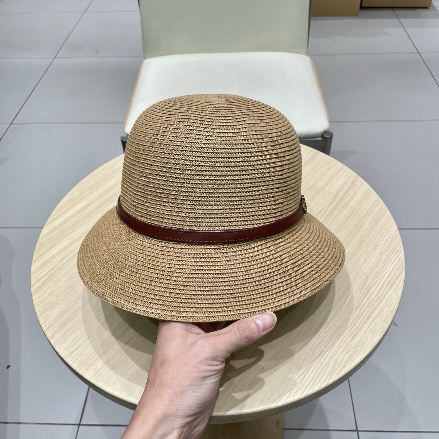  DIOR迪奥法式圆顶草帽女夏季草编平沿礼帽出游度假海边沙滩遮阳防晒太阳帽圆顶