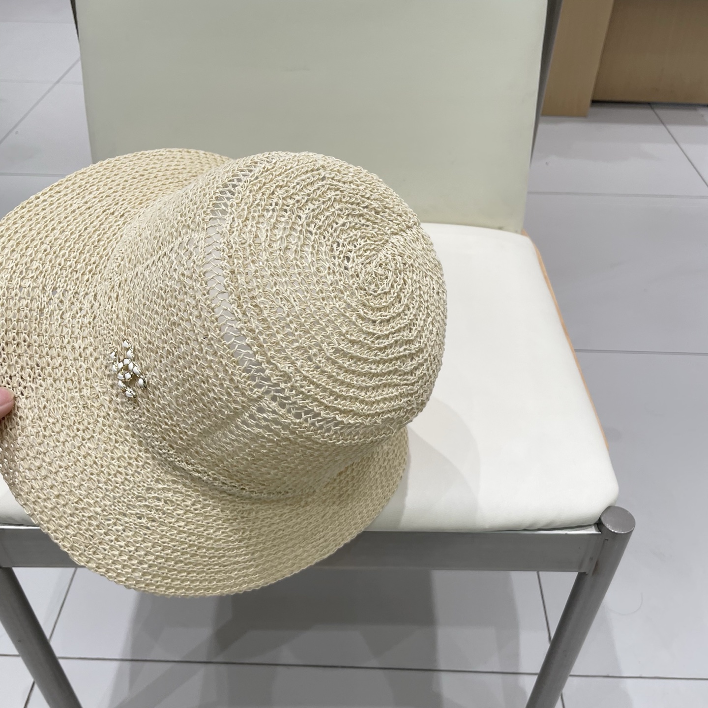  chanel香奈儿2025热销高品质ins遮阳帽镂空渔夫帽夏季出游圆顶草帽防晒遮阳帽