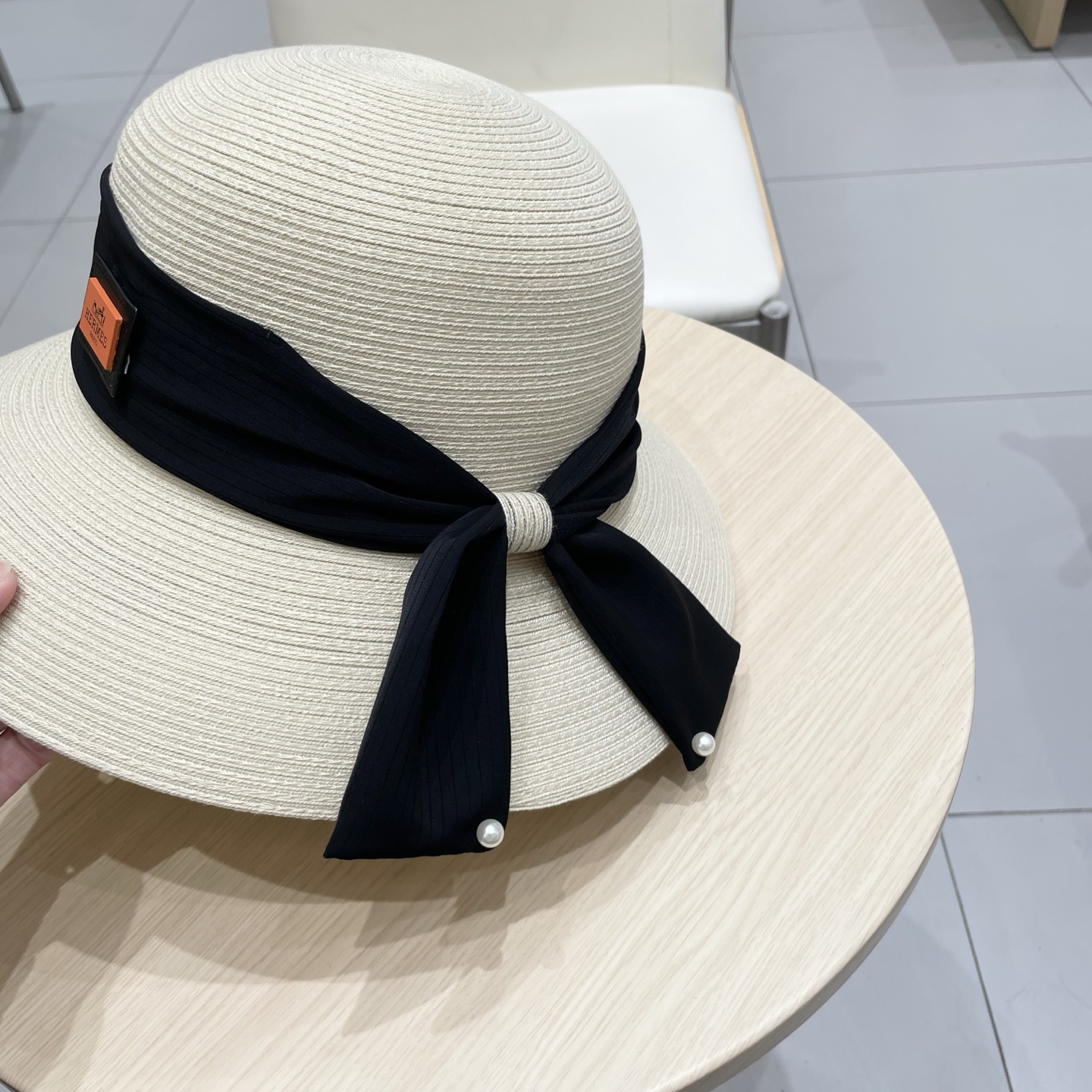  爱马仕新款草帽，圆顶礼帽，头围57cm