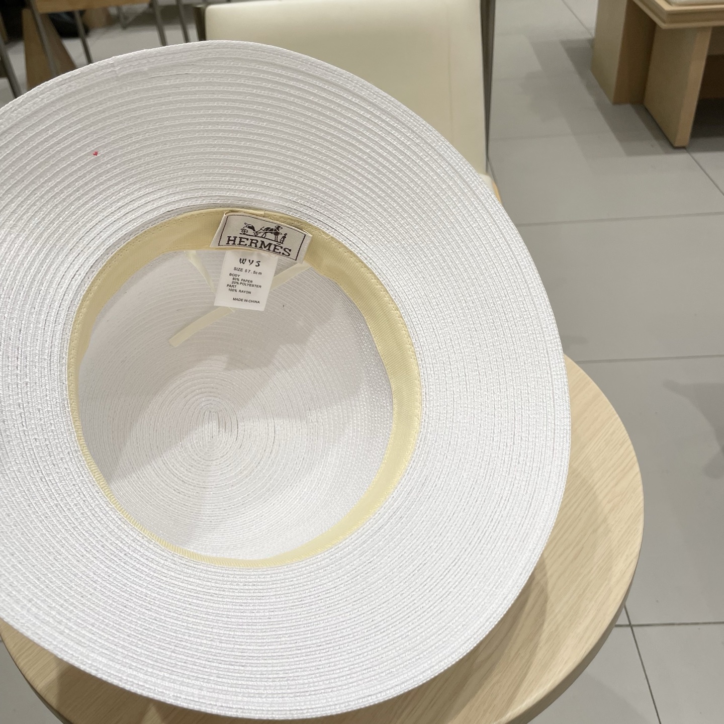  爱马仕新款草帽，圆顶礼帽，头围57cm