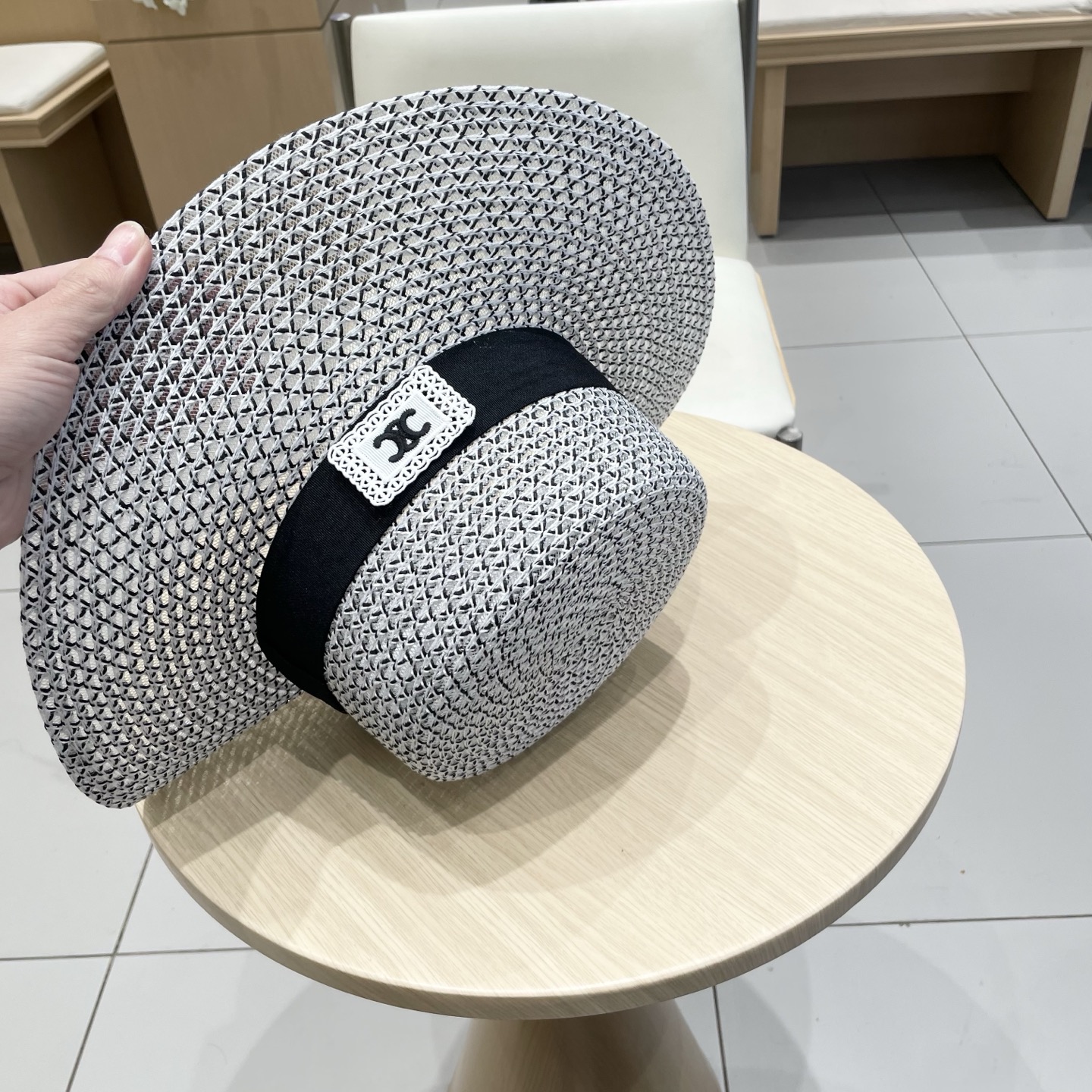 塞琳celien新款草帽，平顶礼帽，头围57cm