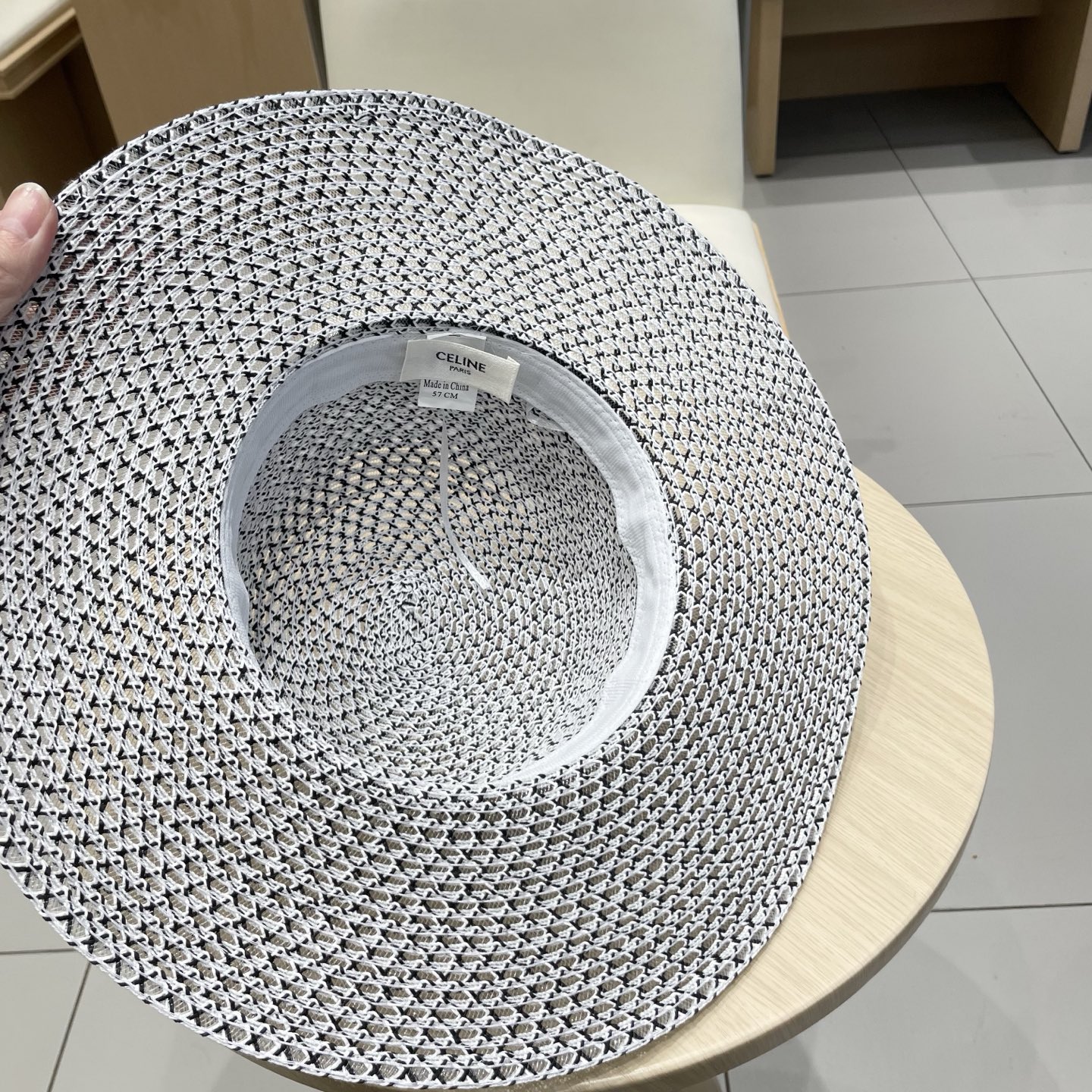 塞琳celien新款草帽，平顶礼帽，头围57cm