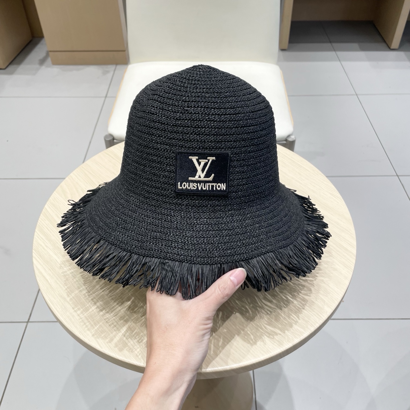 🧢路易威登棒球帽 LouisVuitton新款草帽女i帽子你女毛边春夏季出游户外遮阳帽时