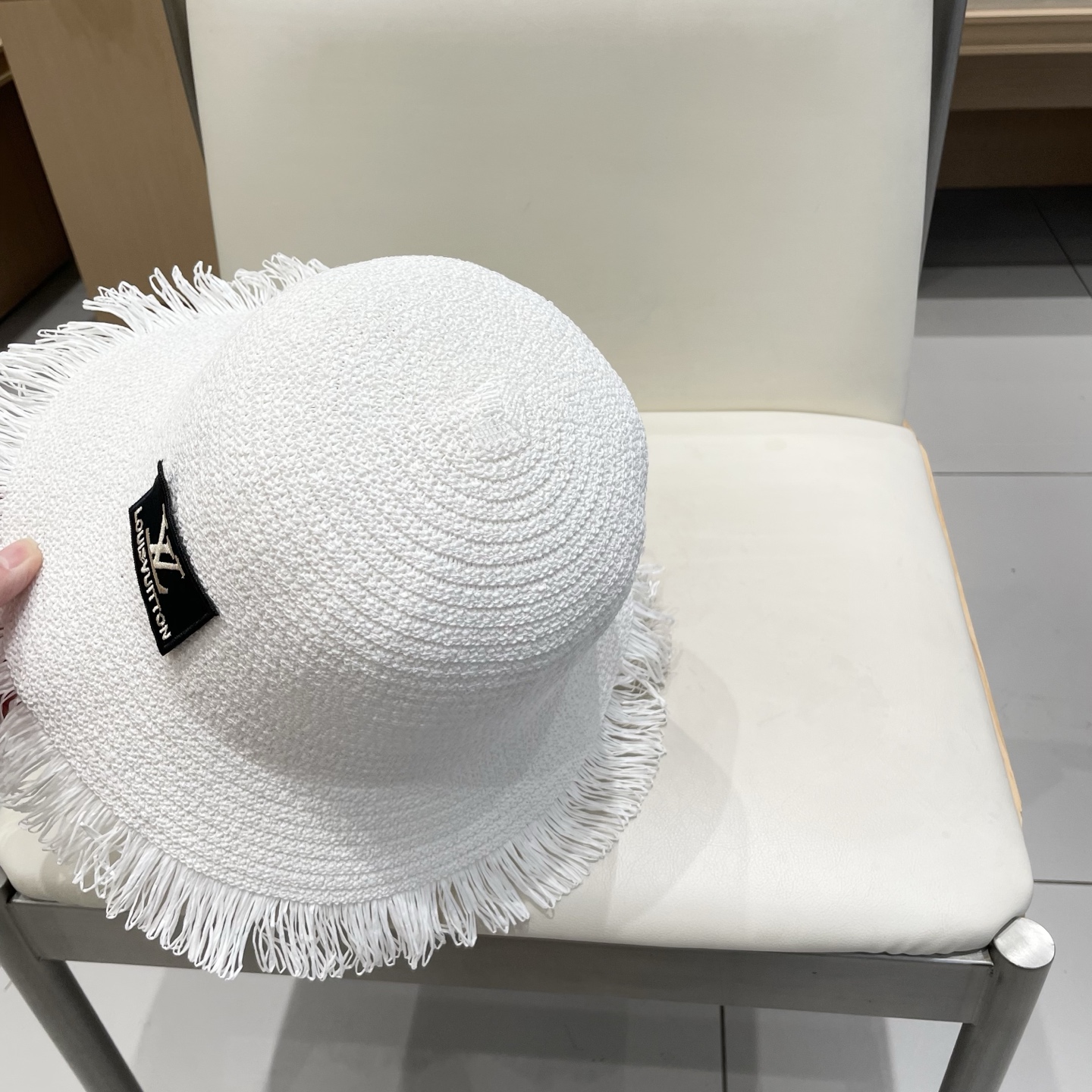 🧢路易威登棒球帽 LouisVuitton新款草帽女i帽子你女毛边春夏季出游户外遮阳帽时