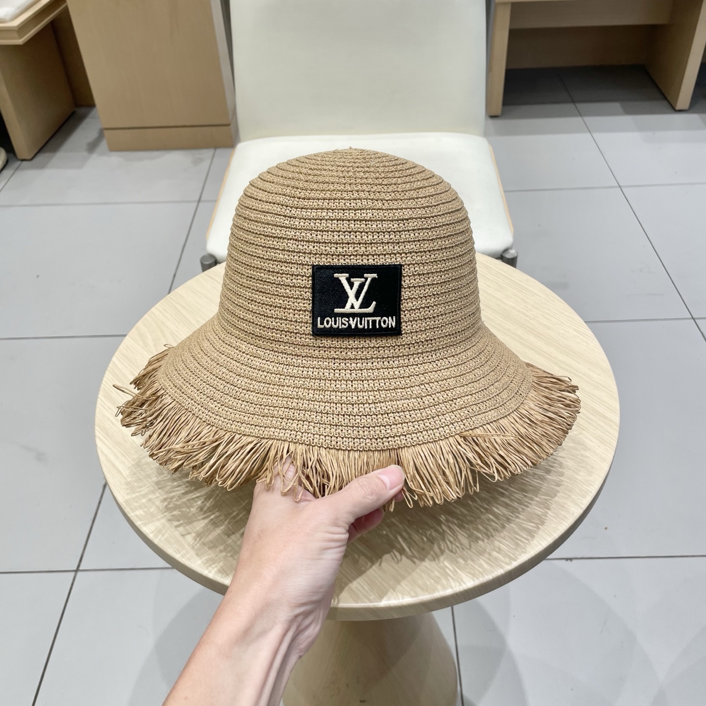 🧢路易威登棒球帽 LouisVuitton新款草帽女i帽子你女毛边春夏季出游户外遮阳帽时
