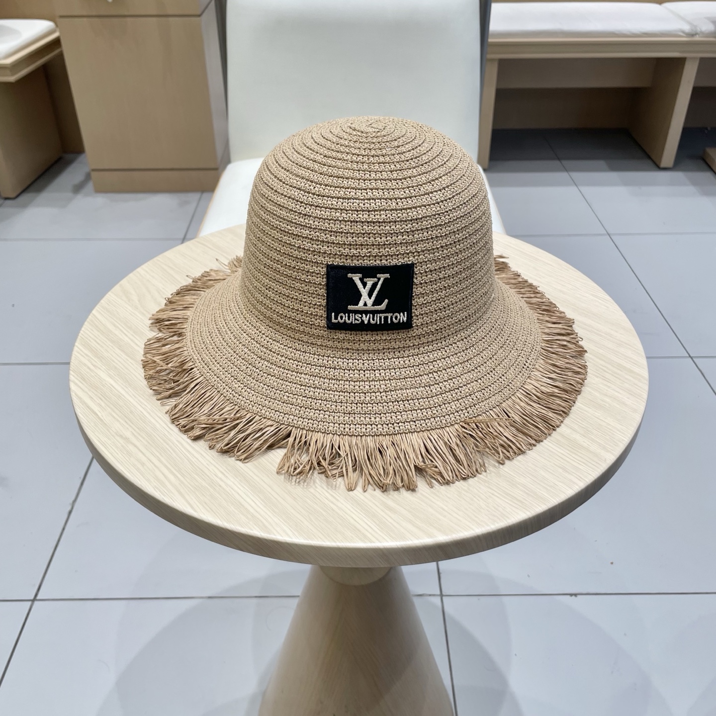 🧢路易威登棒球帽 LouisVuitton新款草帽女i帽子你女毛边春夏季出游户外遮阳帽时