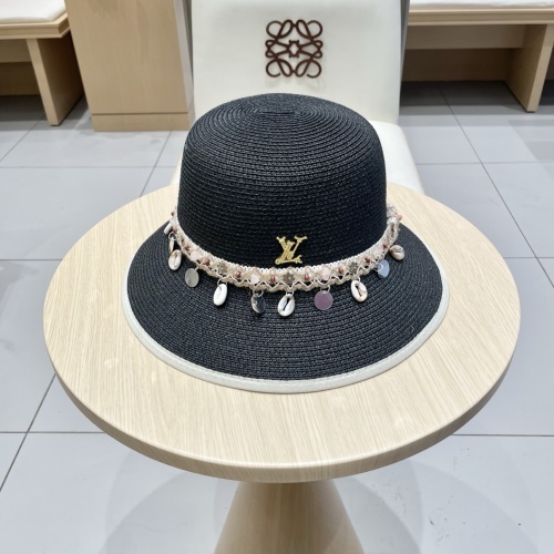 Louis Vuitton Women's Straw Sun Hat with Shell Details 1 Louis Vuitton Women's Straw Sun Hat with Shell Details