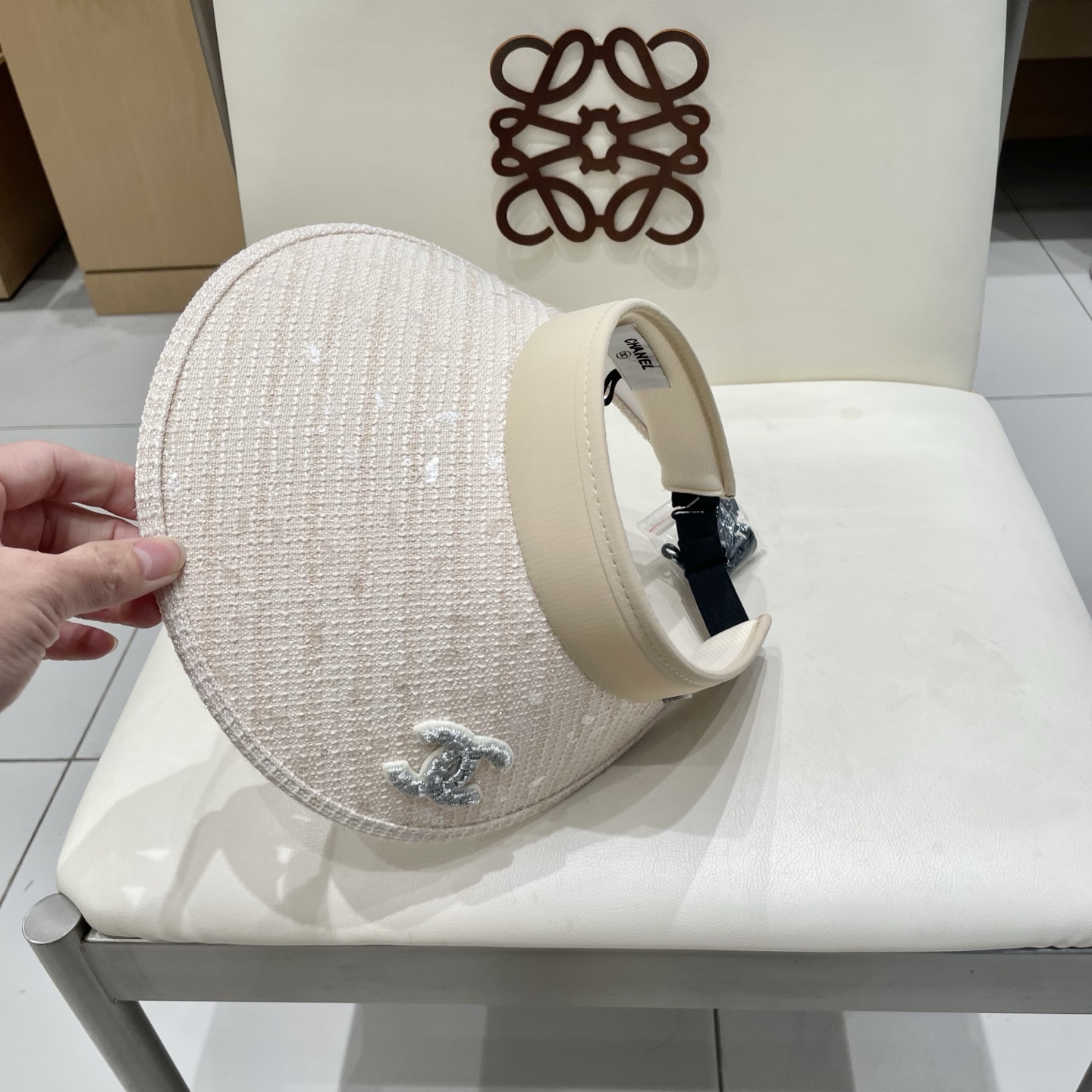  Chanel香奈儿空顶遮阳帽，发箍遮阳帽，头围57cm