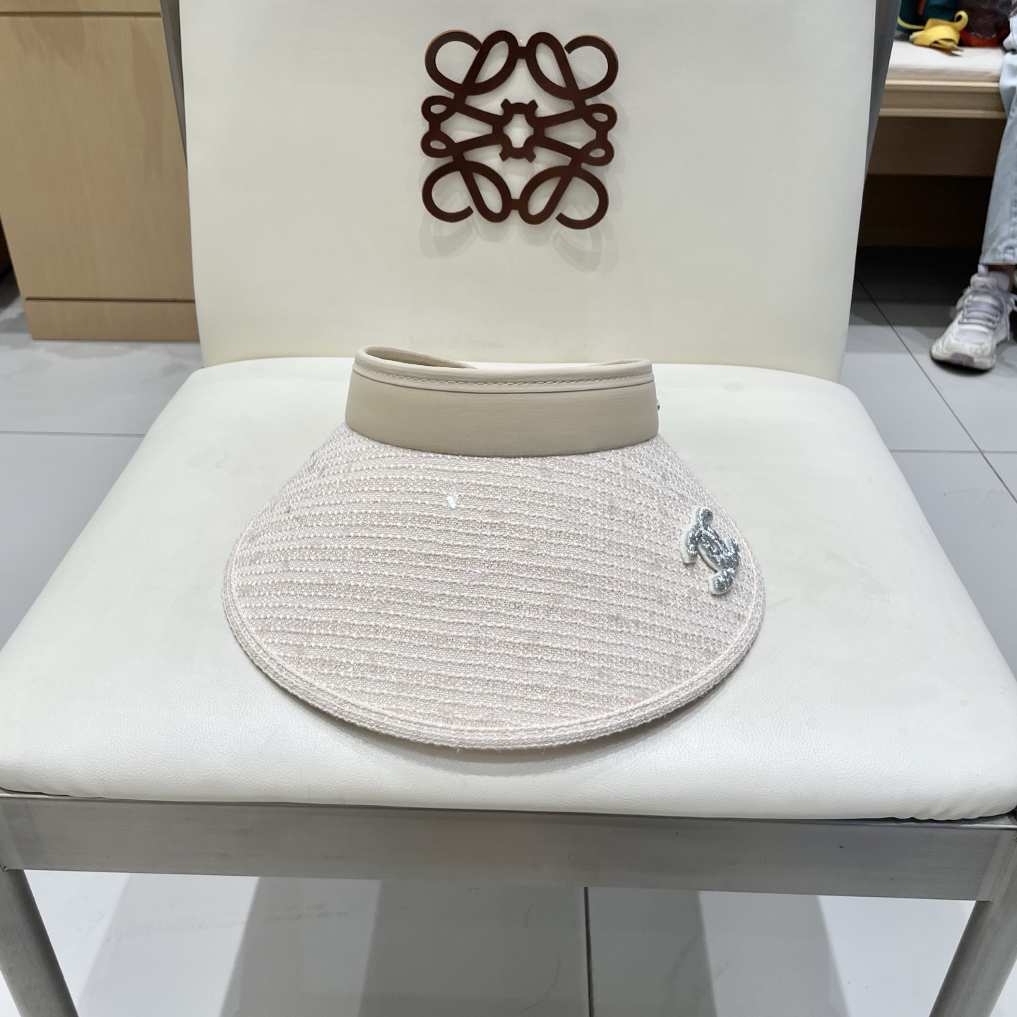  Chanel香奈儿空顶遮阳帽，发箍遮阳帽，头围57cm