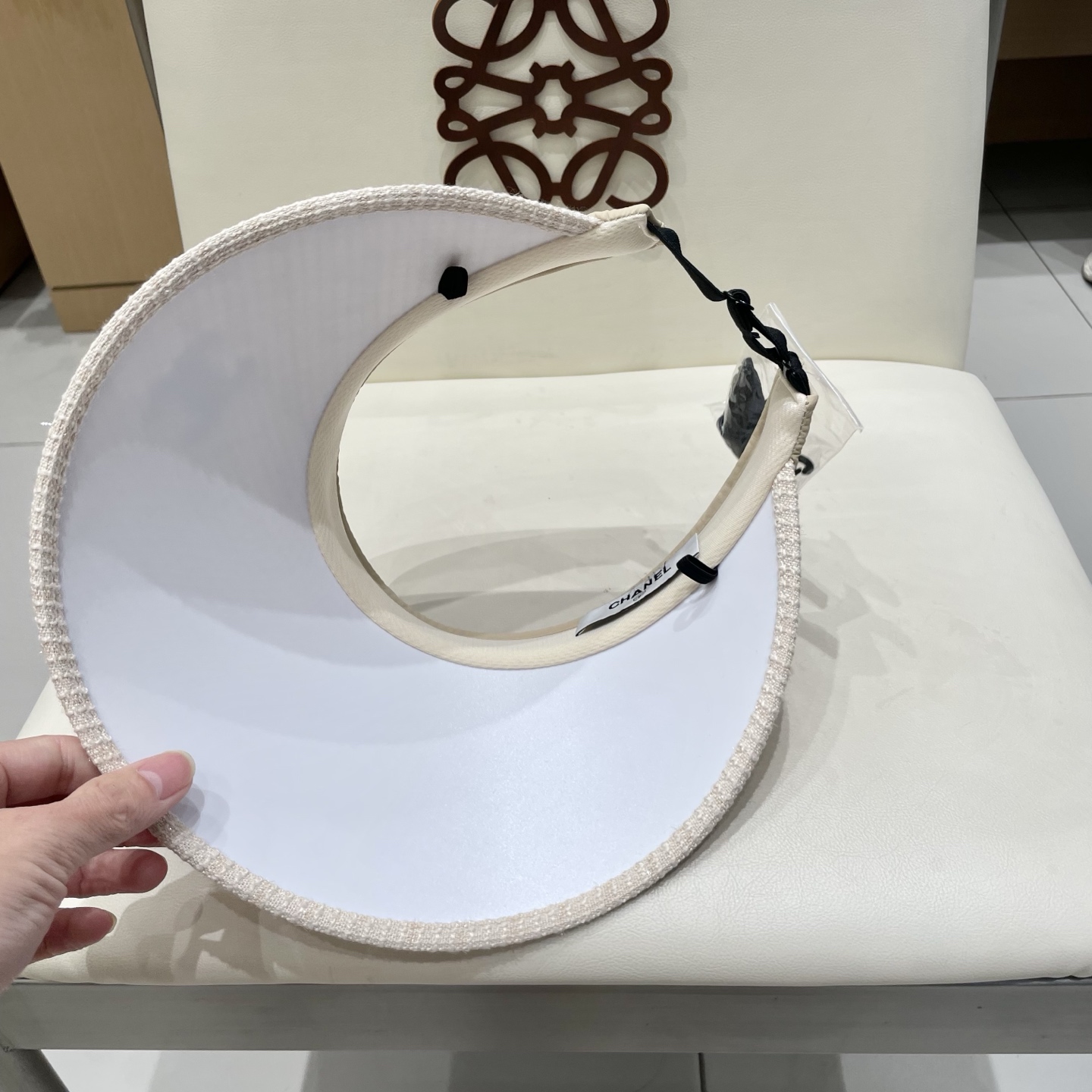  Chanel香奈儿空顶遮阳帽，发箍遮阳帽，头围57cm