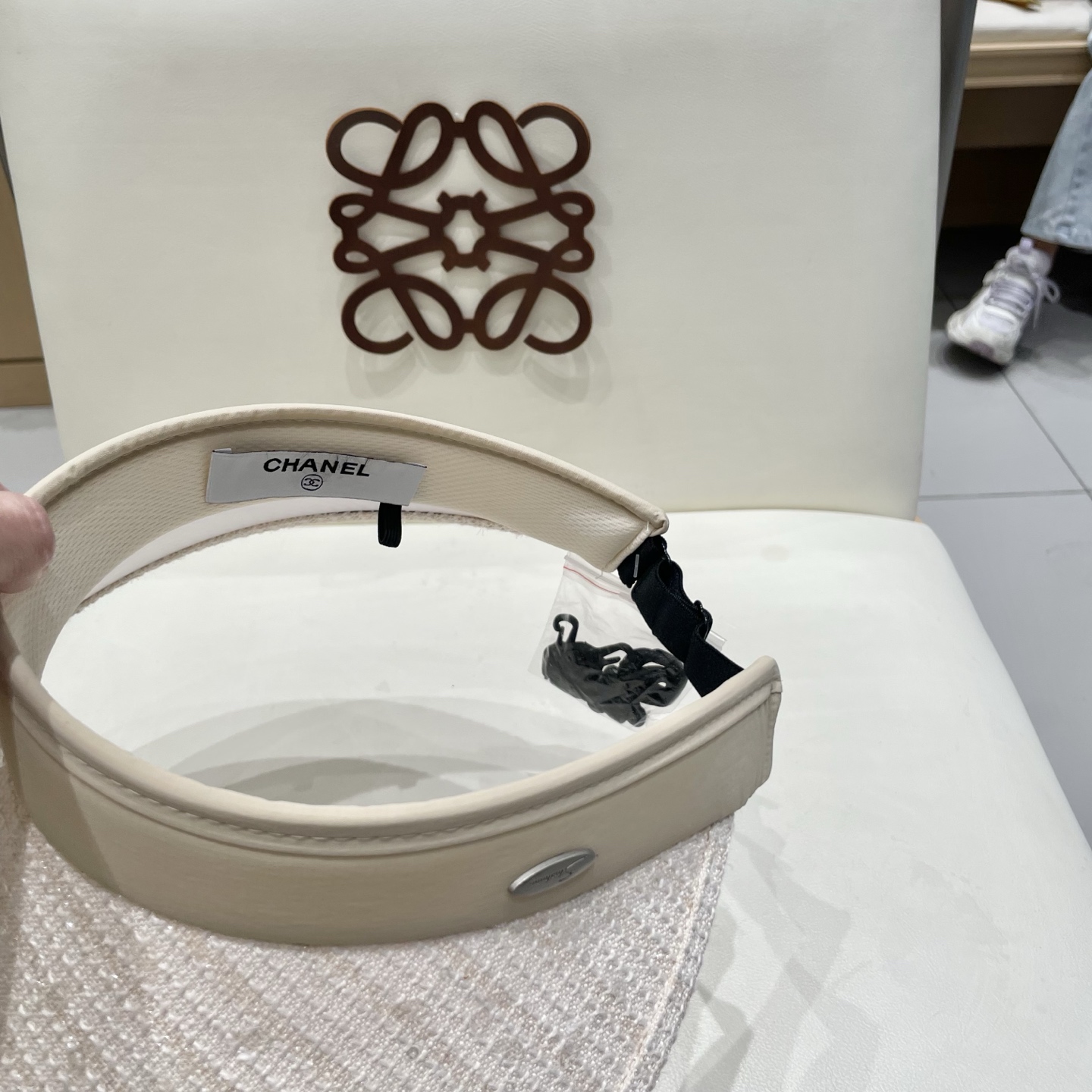  Chanel香奈儿空顶遮阳帽，发箍遮阳帽，头围57cm