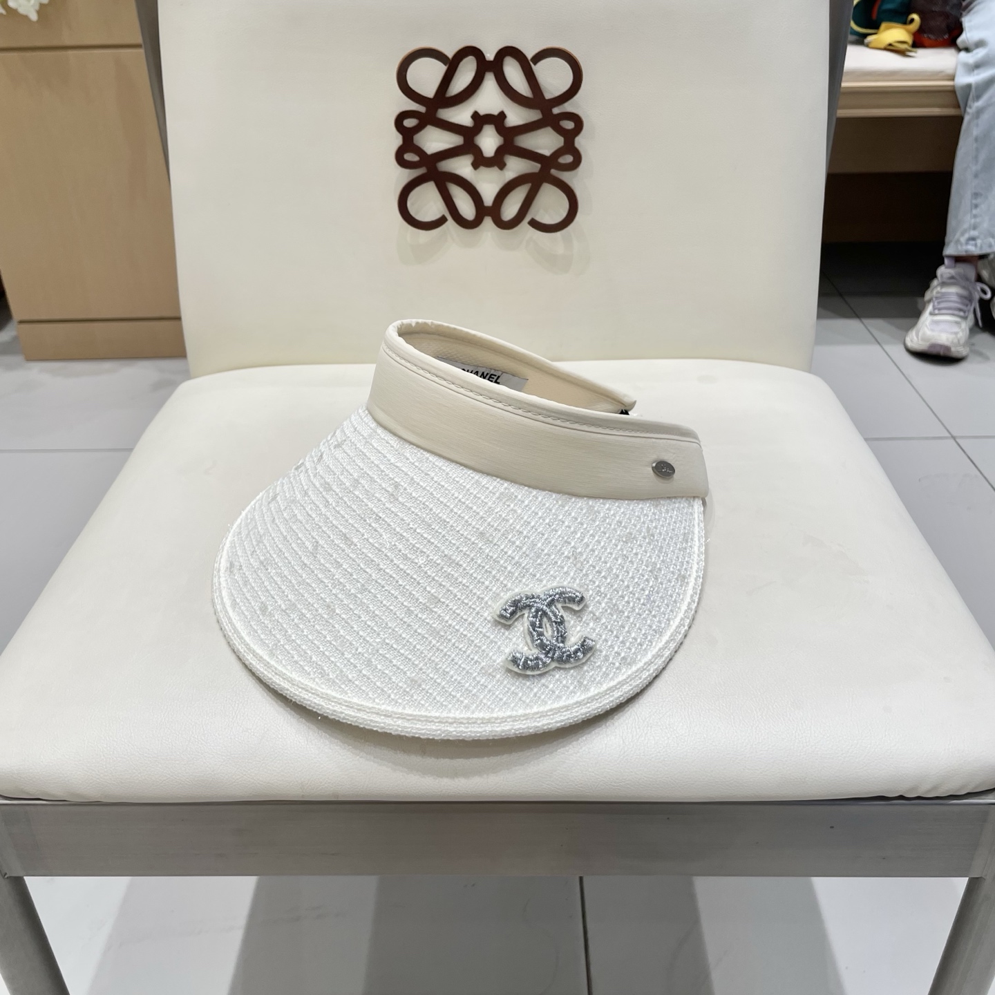  Chanel香奈儿空顶遮阳帽，发箍遮阳帽，头围57cm