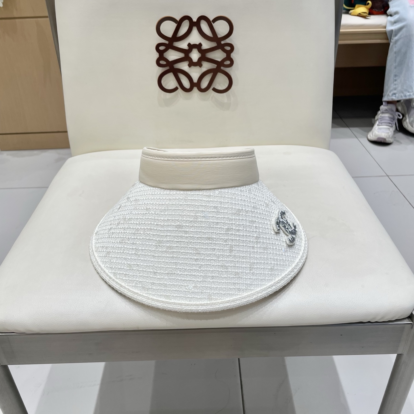  Chanel香奈儿空顶遮阳帽，发箍遮阳帽，头围57cm