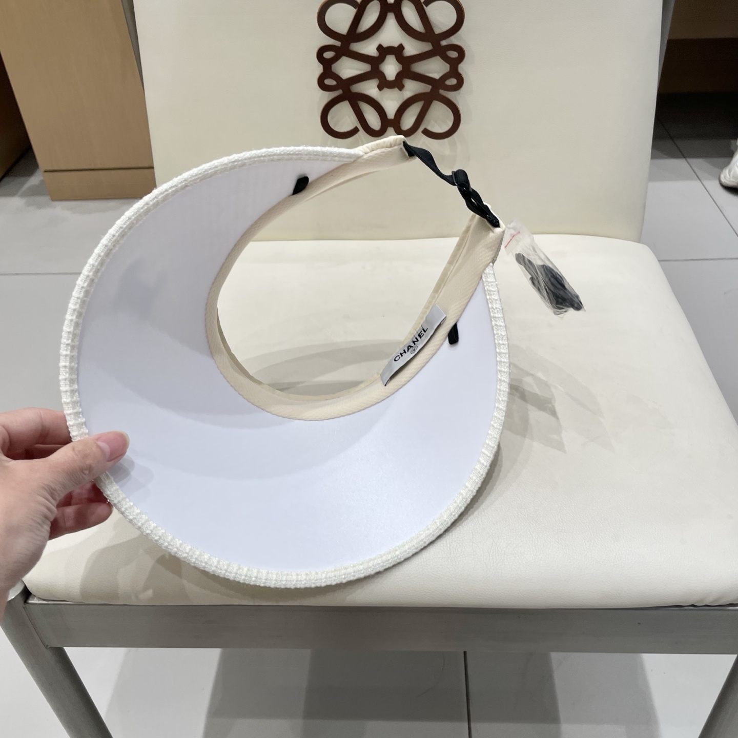  Chanel香奈儿空顶遮阳帽，发箍遮阳帽，头围57cm