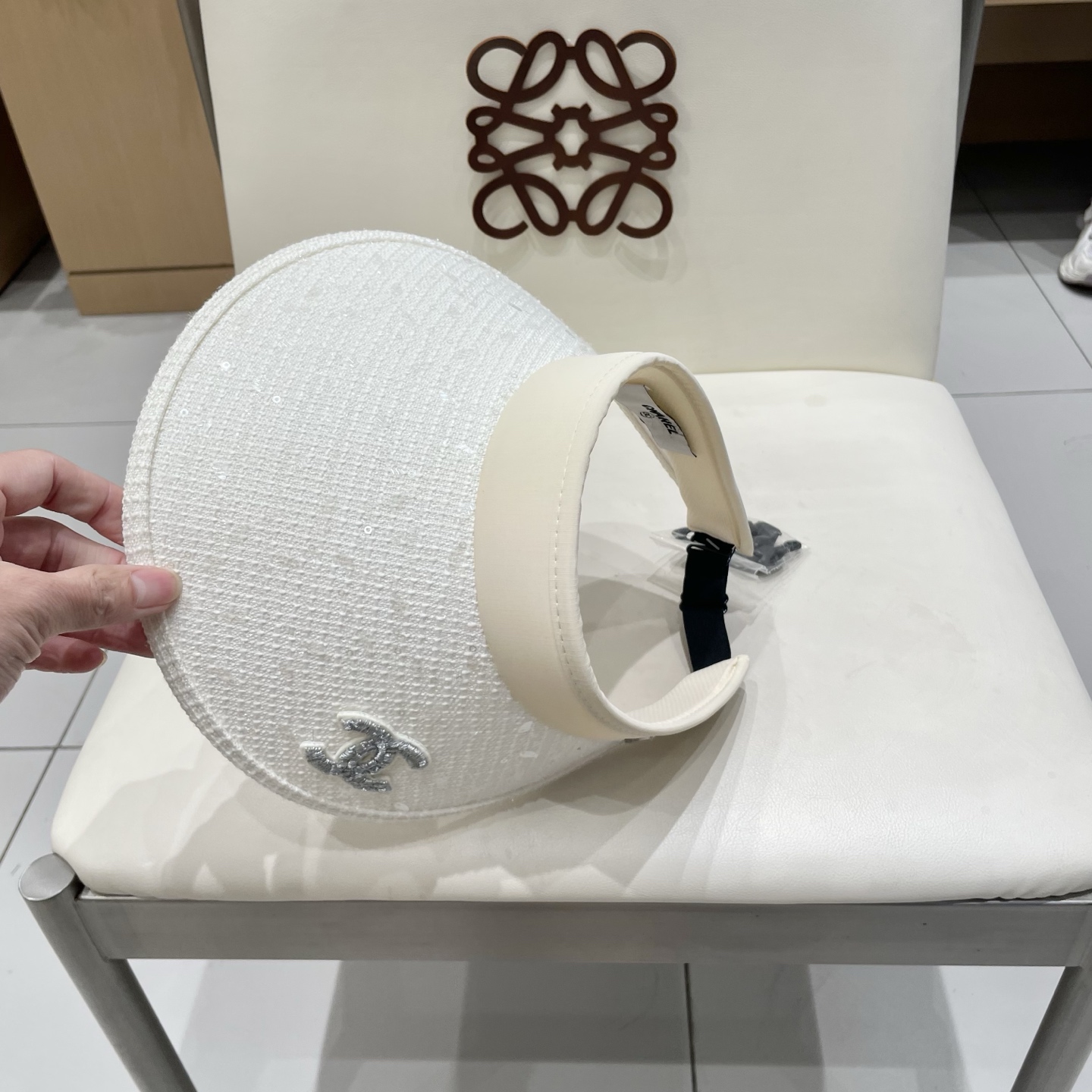  Chanel香奈儿空顶遮阳帽，发箍遮阳帽，头围57cm