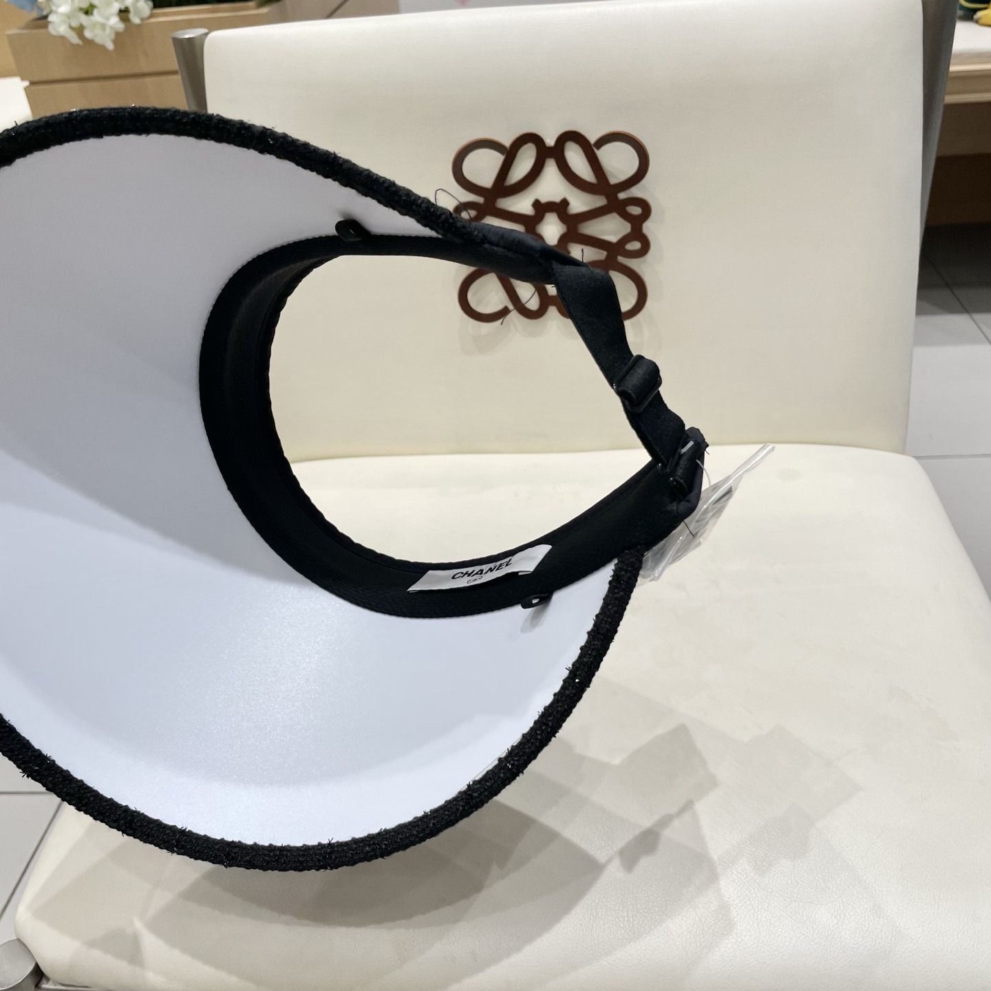  Chanel香奈儿空顶遮阳帽，发箍遮阳帽，头围57cm