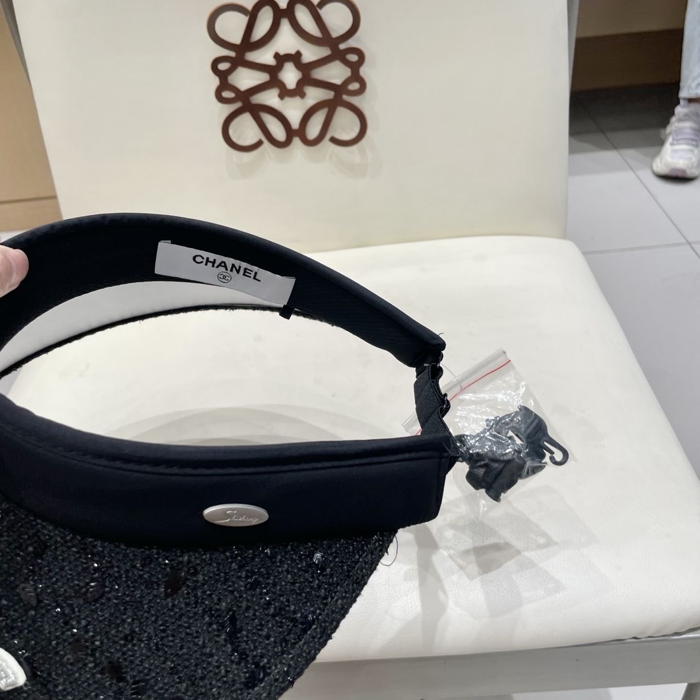  Chanel香奈儿空顶遮阳帽，发箍遮阳帽，头围57cm