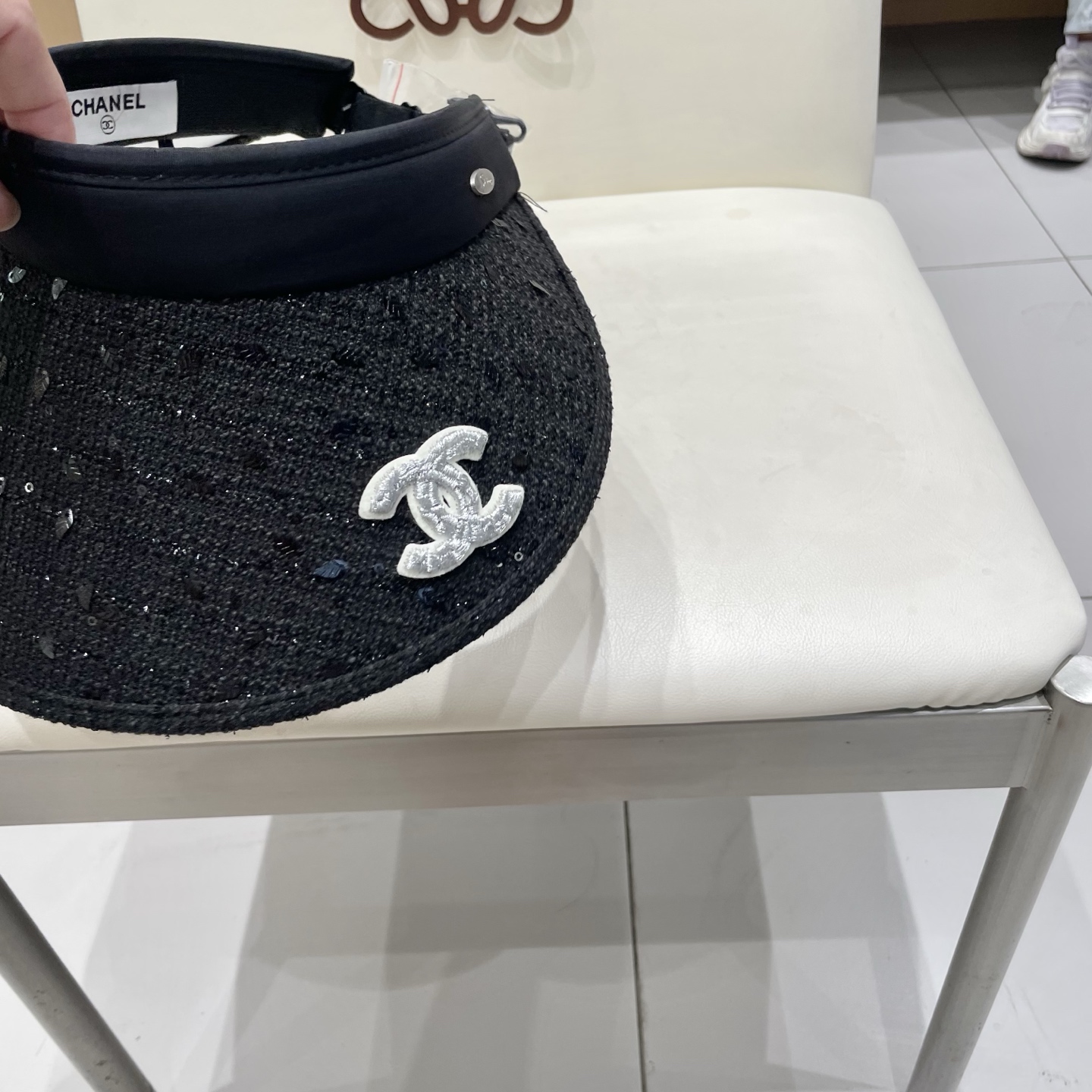  Chanel香奈儿空顶遮阳帽，发箍遮阳帽，头围57cm