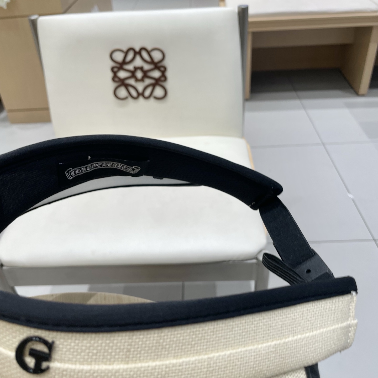  克罗心 满分防晒~新款黑胶防紫外线草编空顶遮阳帽女夏季大檐户外太阳帽