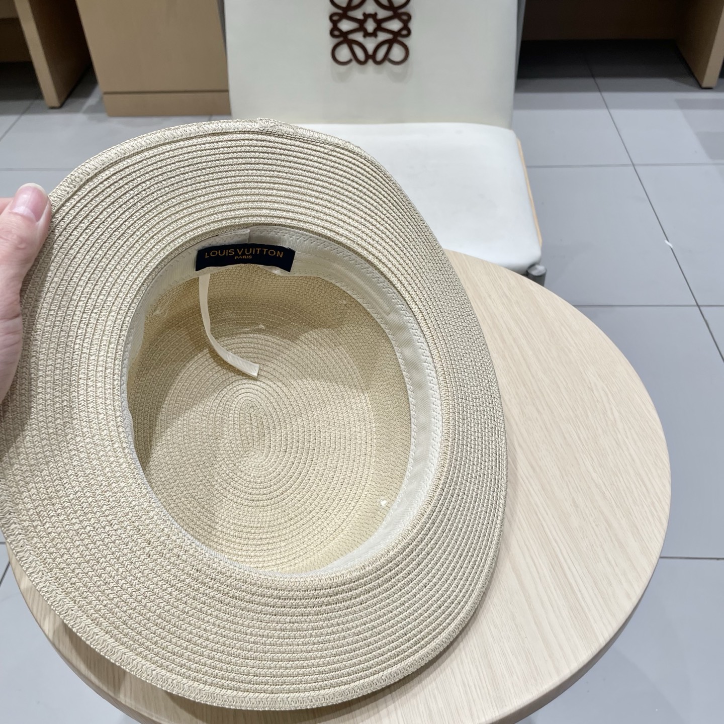  lv路易威登发财宅女同款帽子平顶礼帽海边度假遮阳防晒帽蕾丝法式编织草帽夏