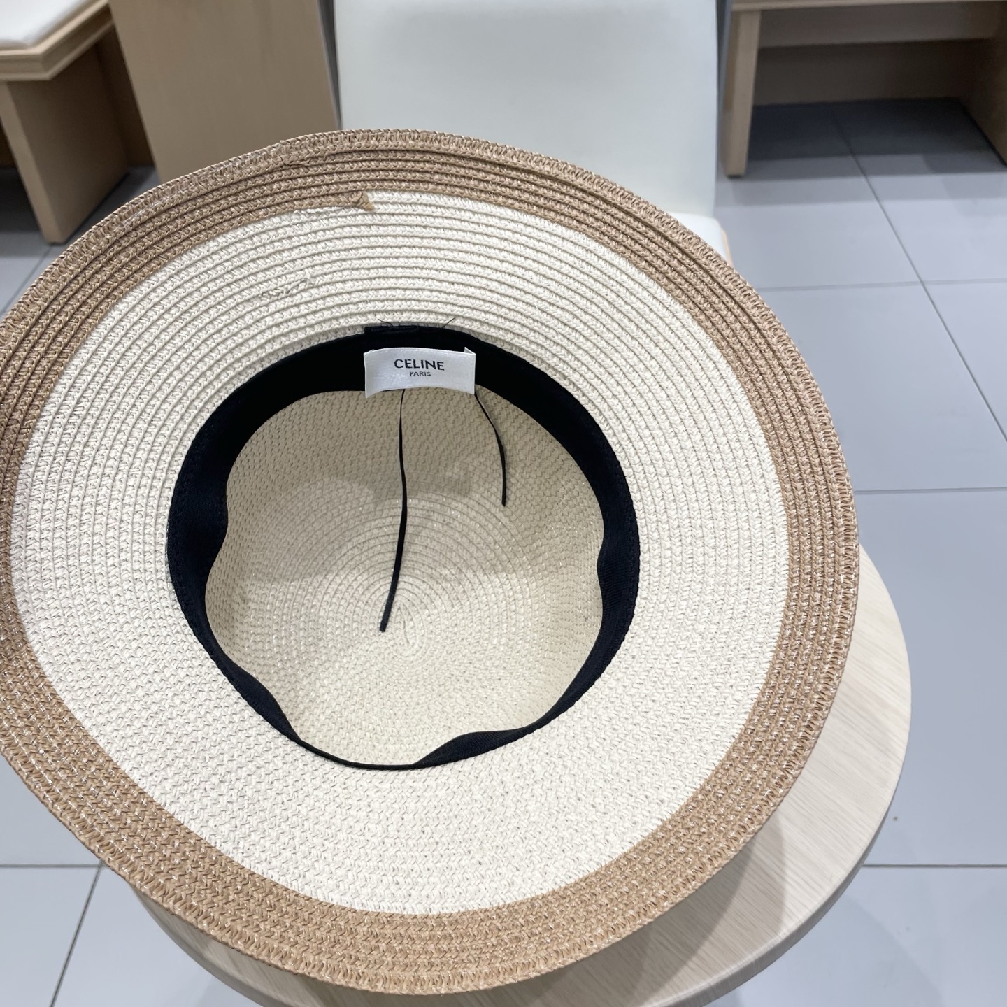   塞琳Celine新款草帽，草拼色名媛高级定制，