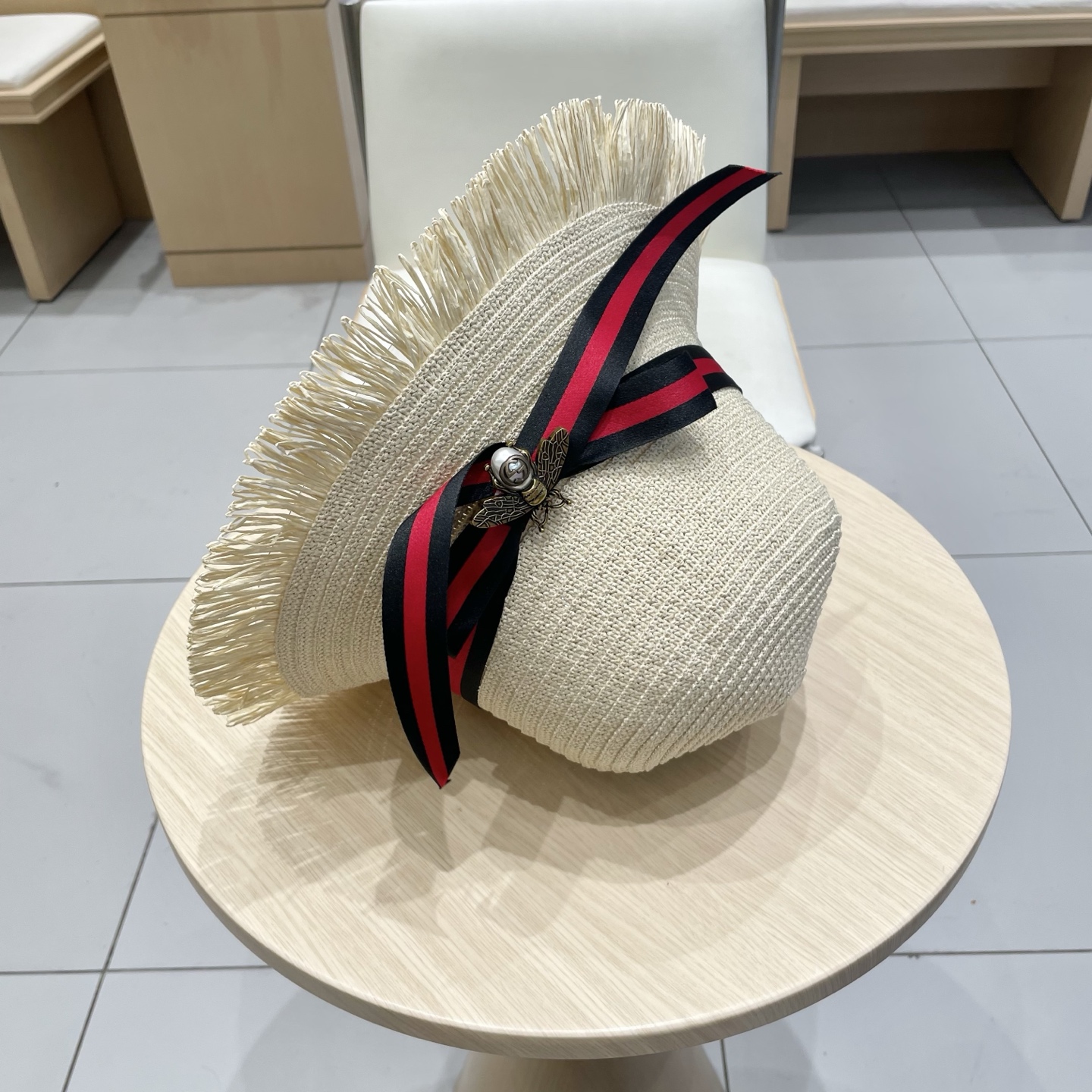  Chanel香奈儿草帽，盆帽，名媛风PP草帽，头围57cm