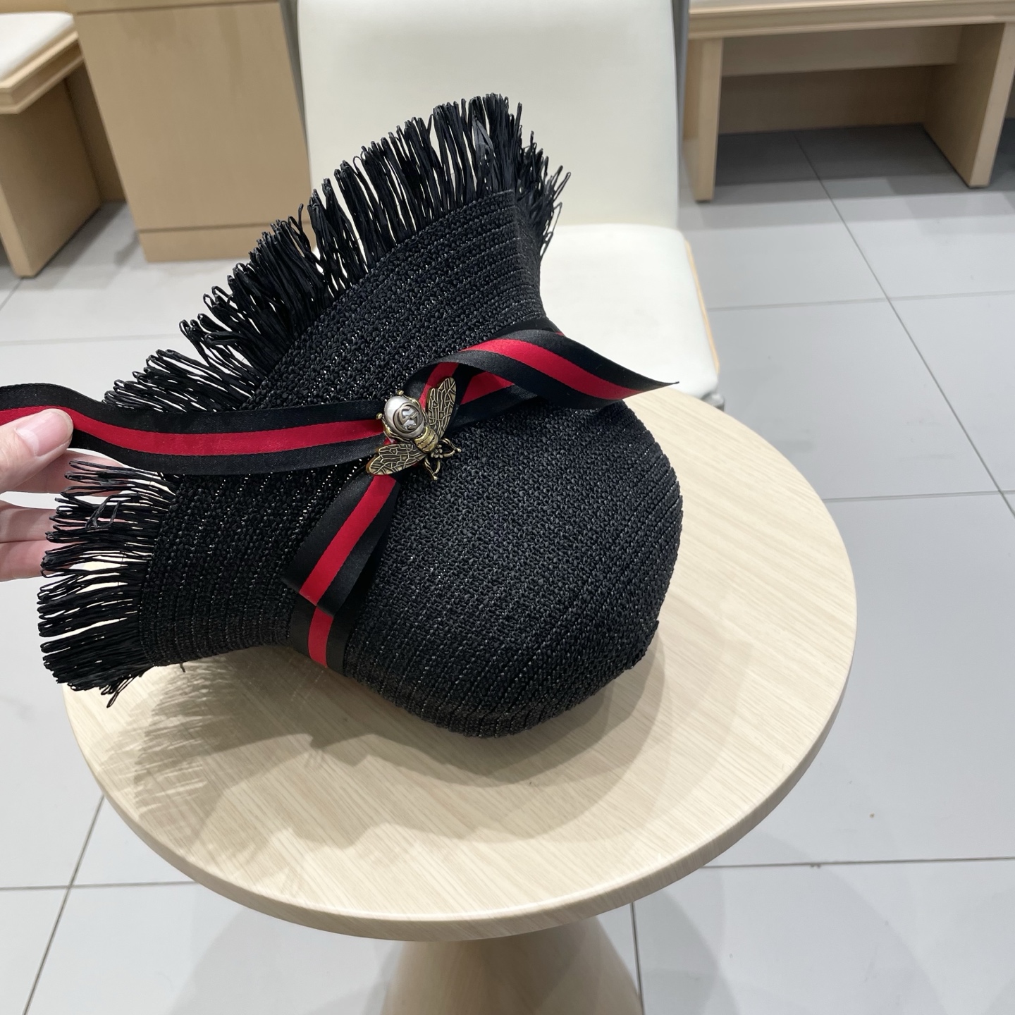  Chanel香奈儿草帽，盆帽，名媛风PP草帽，头围57cm