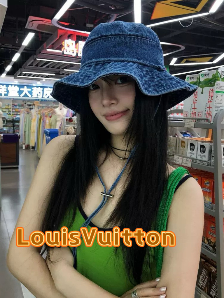  【LV路易威登】2025新款牛仔男女款简约渔夫帽，🔆百搭日常款～出街必备
