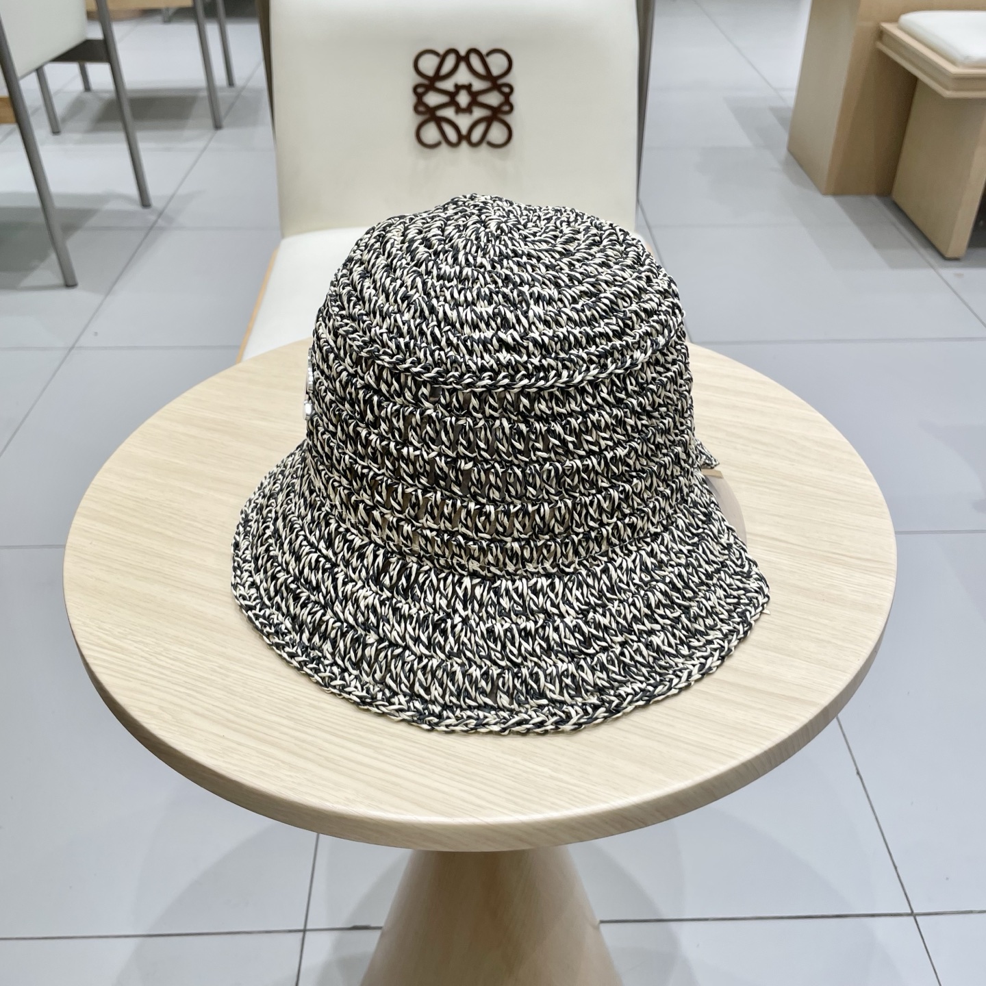  Chanel香奈儿渔夫帽，针织手抓帽，头围57cm