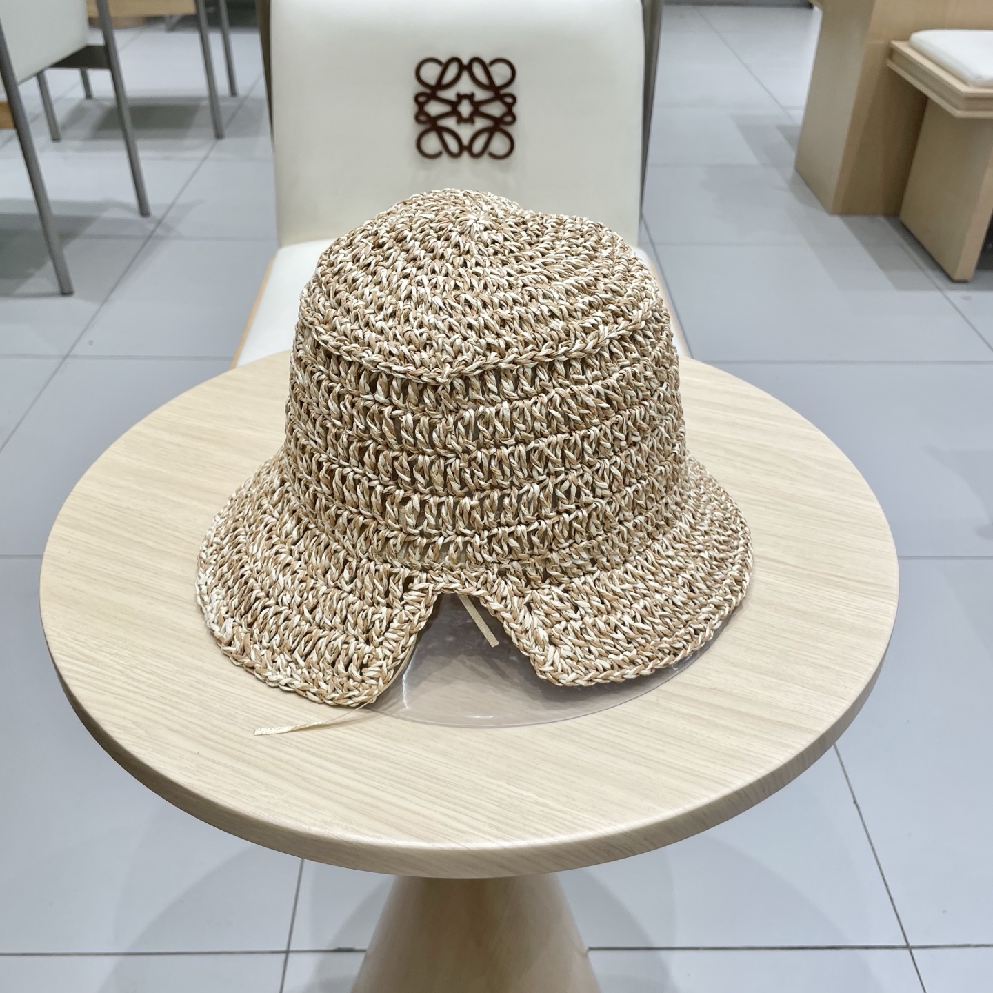  Chanel香奈儿渔夫帽，针织手抓帽，头围57cm