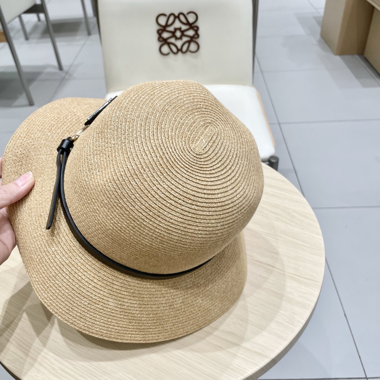  PRADA草帽，细草制作，可折叠，头围57cm