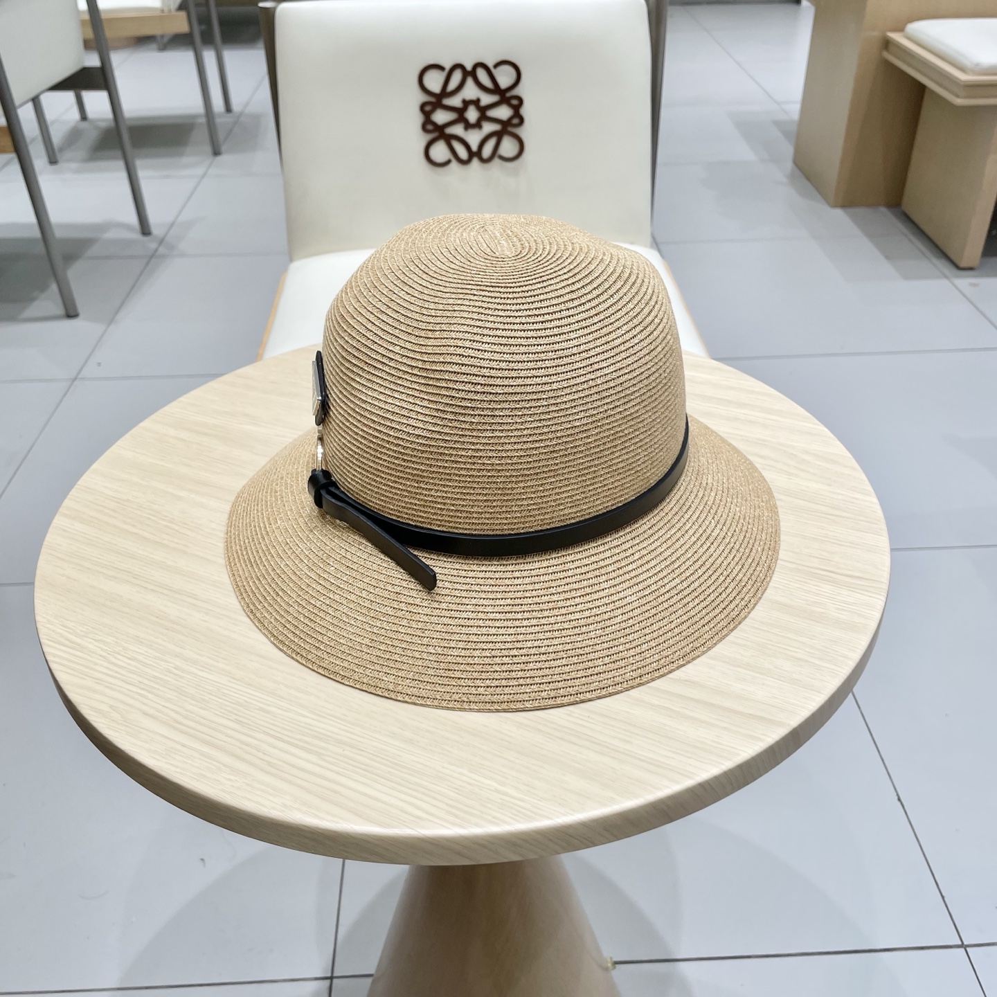  PRADA草帽，细草制作，可折叠，头围57cm