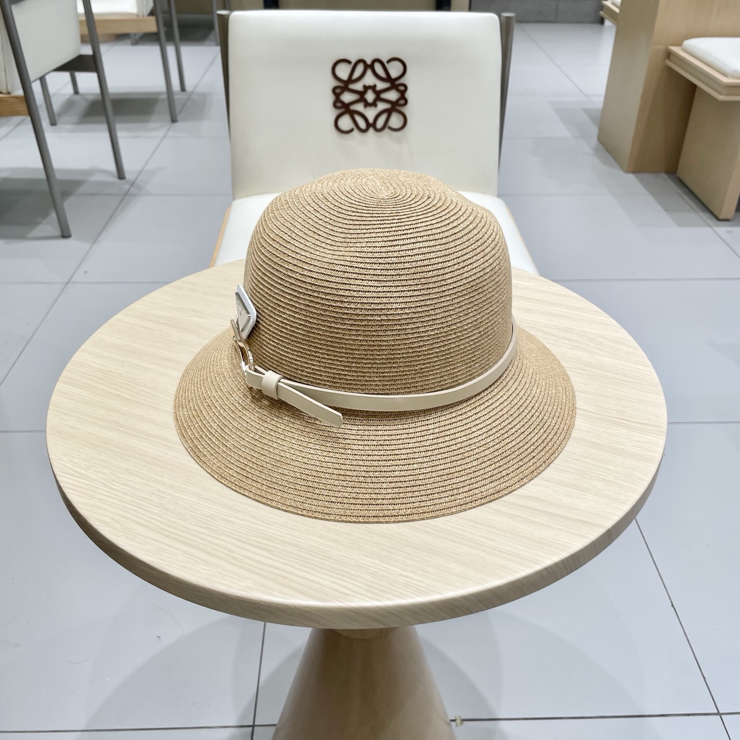  PRADA草帽，细草制作，可折叠，头围57cm