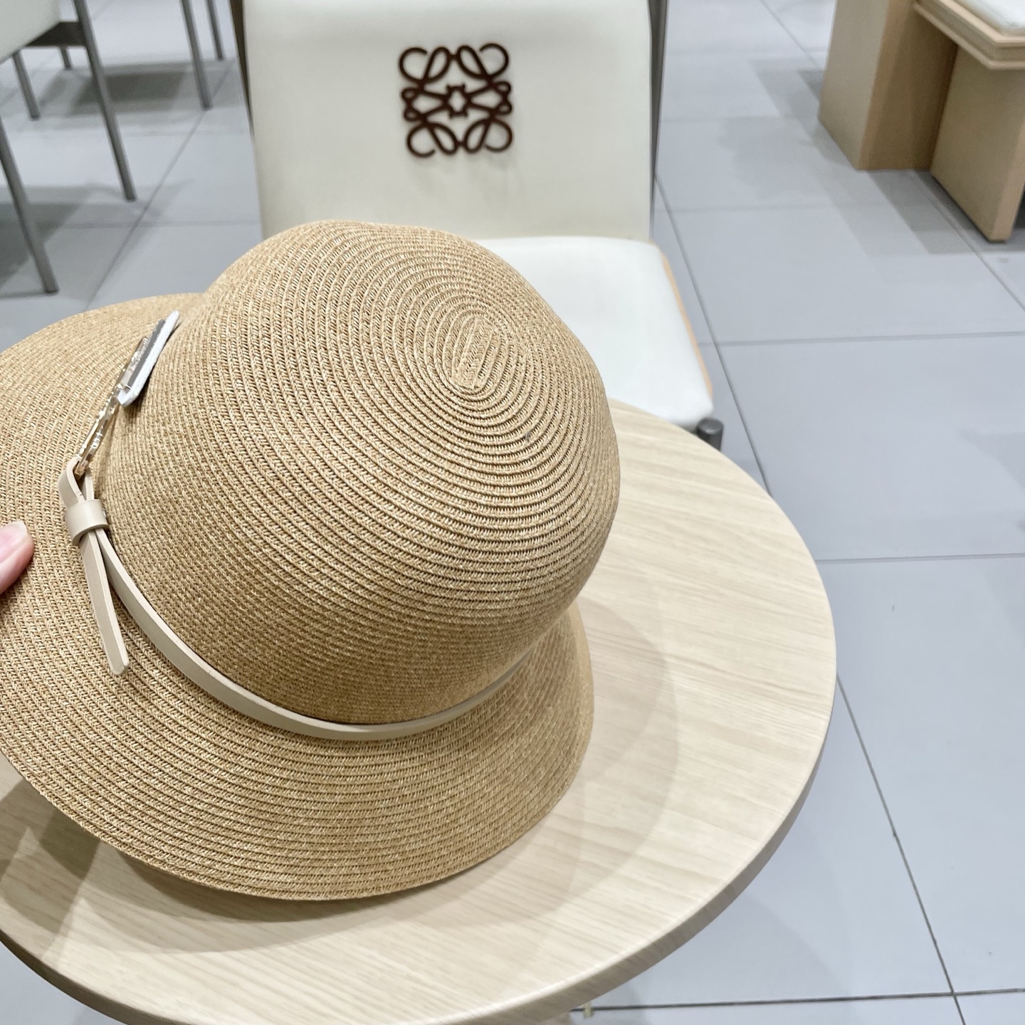  PRADA草帽，细草制作，可折叠，头围57cm