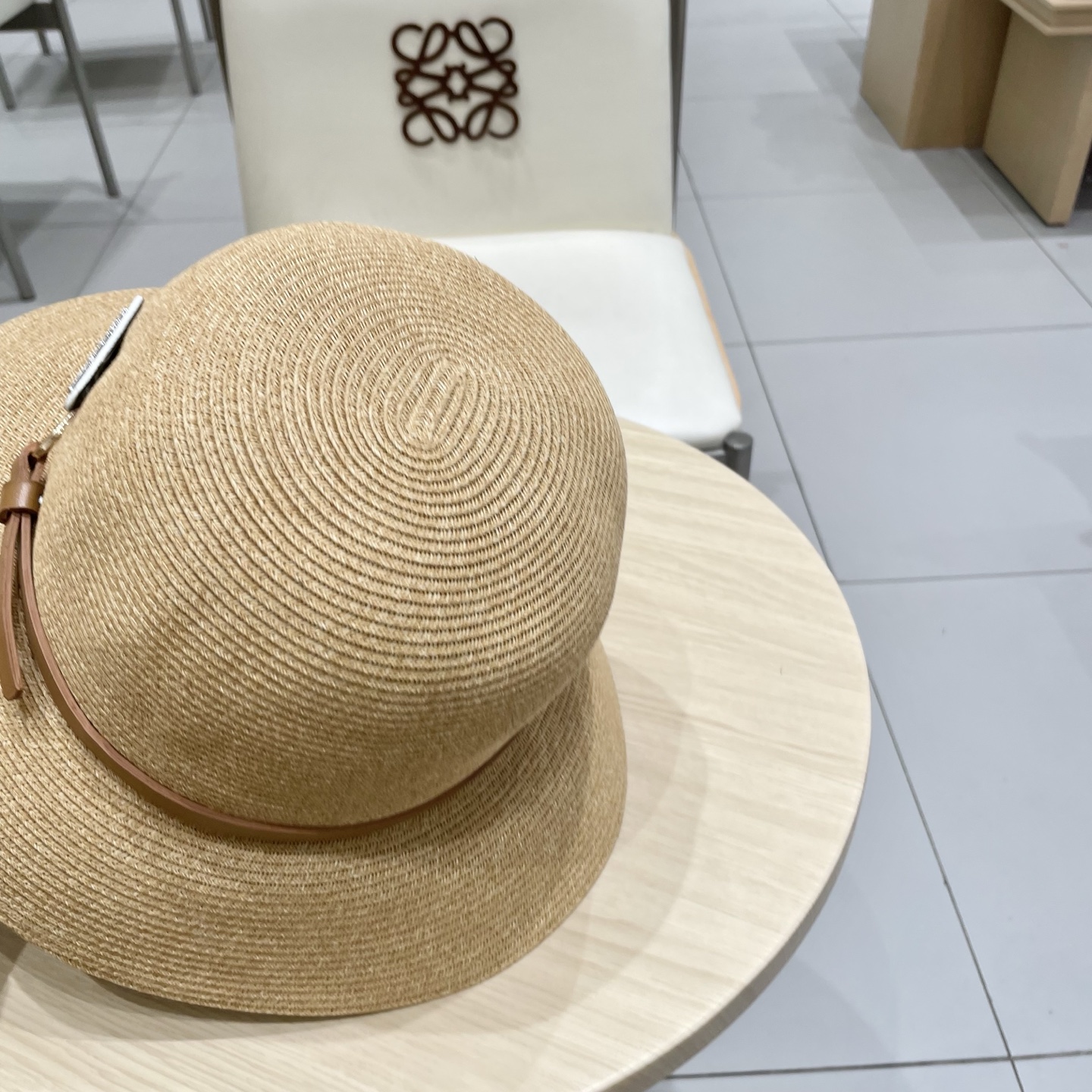  PRADA草帽，细草制作，可折叠，头围57cm