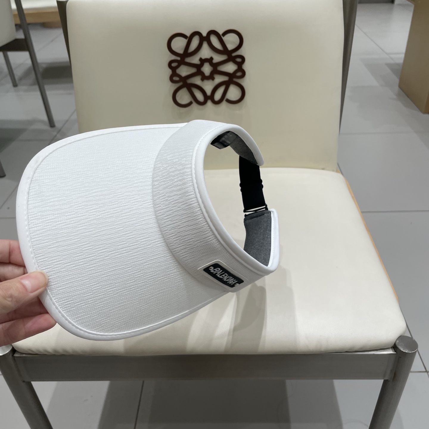 BALENCIAGA巴黎世家户外空顶防晒帽子女款2025新款夏季防紫外线户外跑步遮阳帽