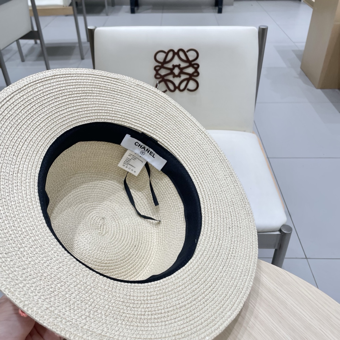  Chanel香奈儿田园风小清新花朵编织草帽平顶太阳帽2025大檐遮阳海边度假防晒帽