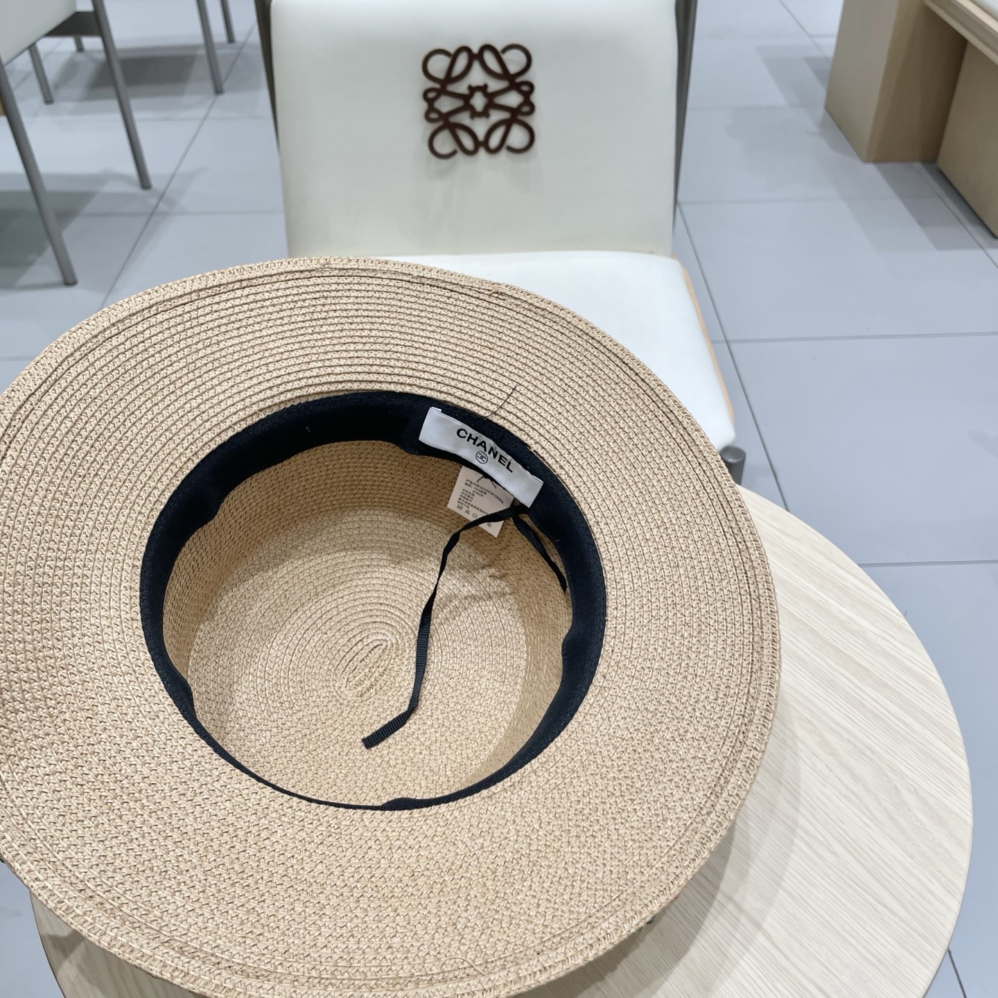  Chanel香奈儿田园风小清新花朵编织草帽平顶太阳帽2025大檐遮阳海边度假防晒帽